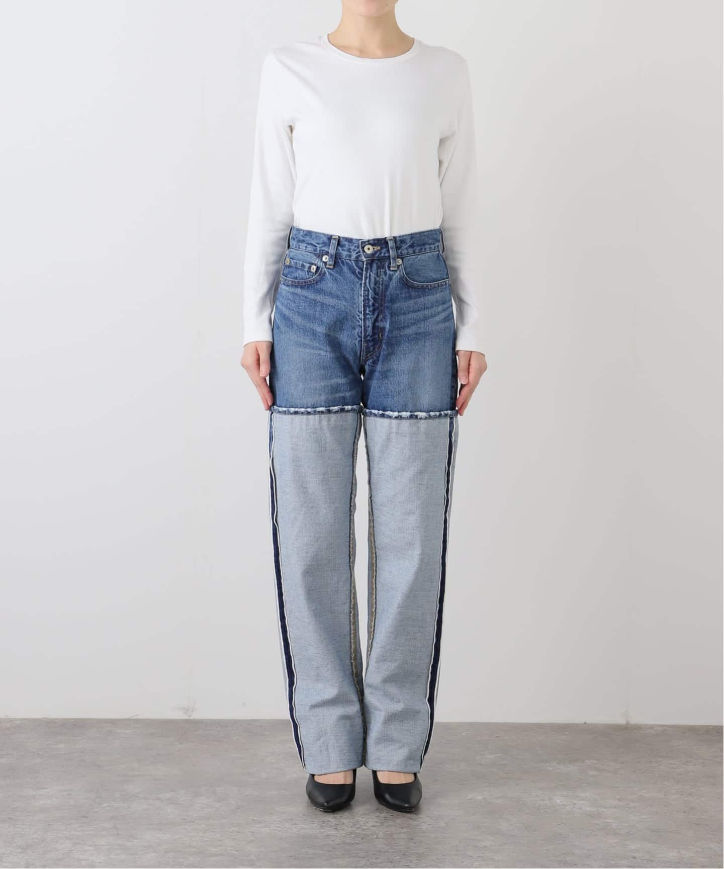 ジャーナルスタンダード レサージュ（journal standard L’essage）/【INSCRIRE /アンスクリア】 Wide Roll Up Straight：デニム INSCRIRE /アンスクリア】 Wide Roll Up Straight：デニム（デニム