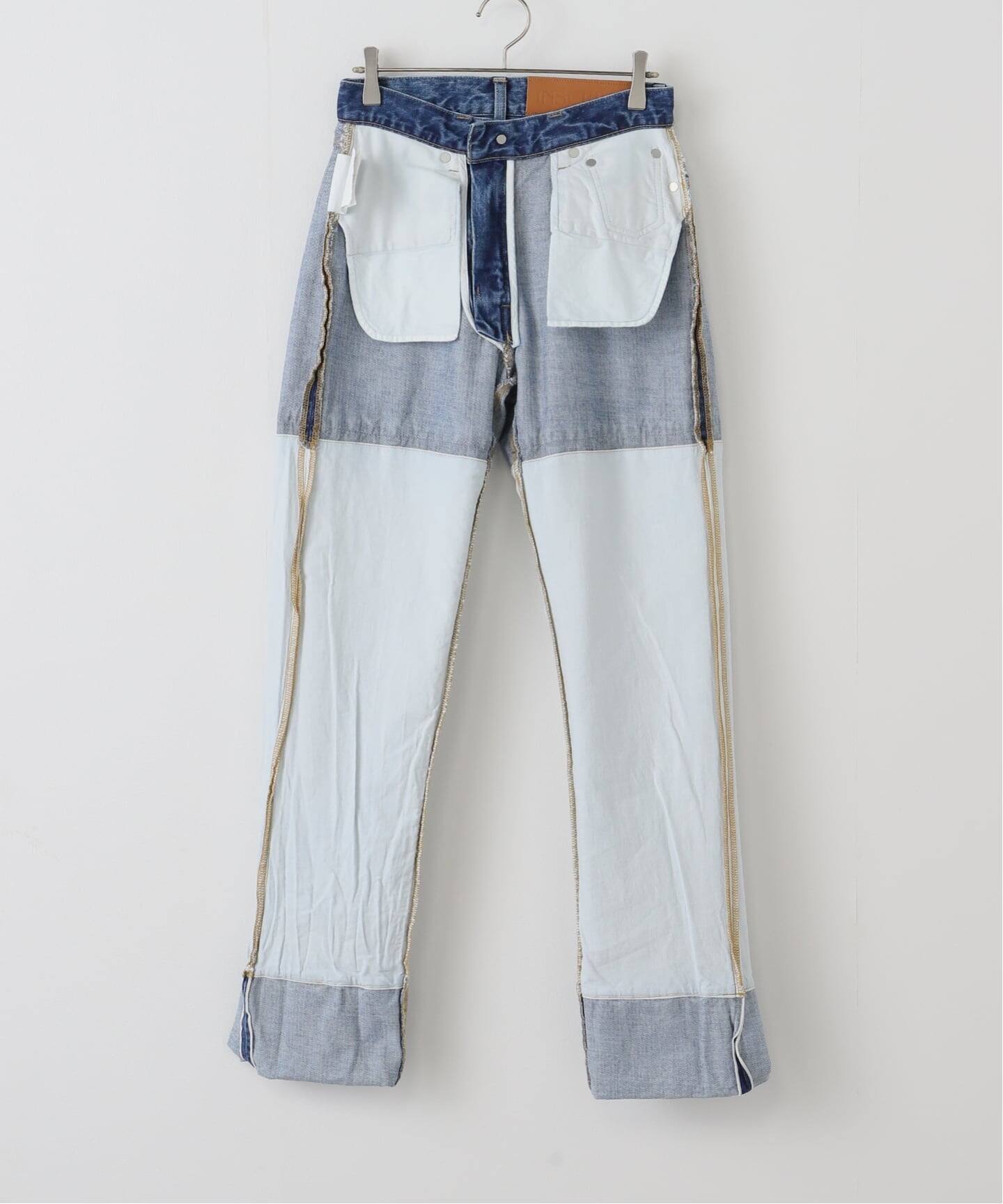 INSCRIRE /アンスクリア】 Wide Roll Up Straight：デニム（デニム