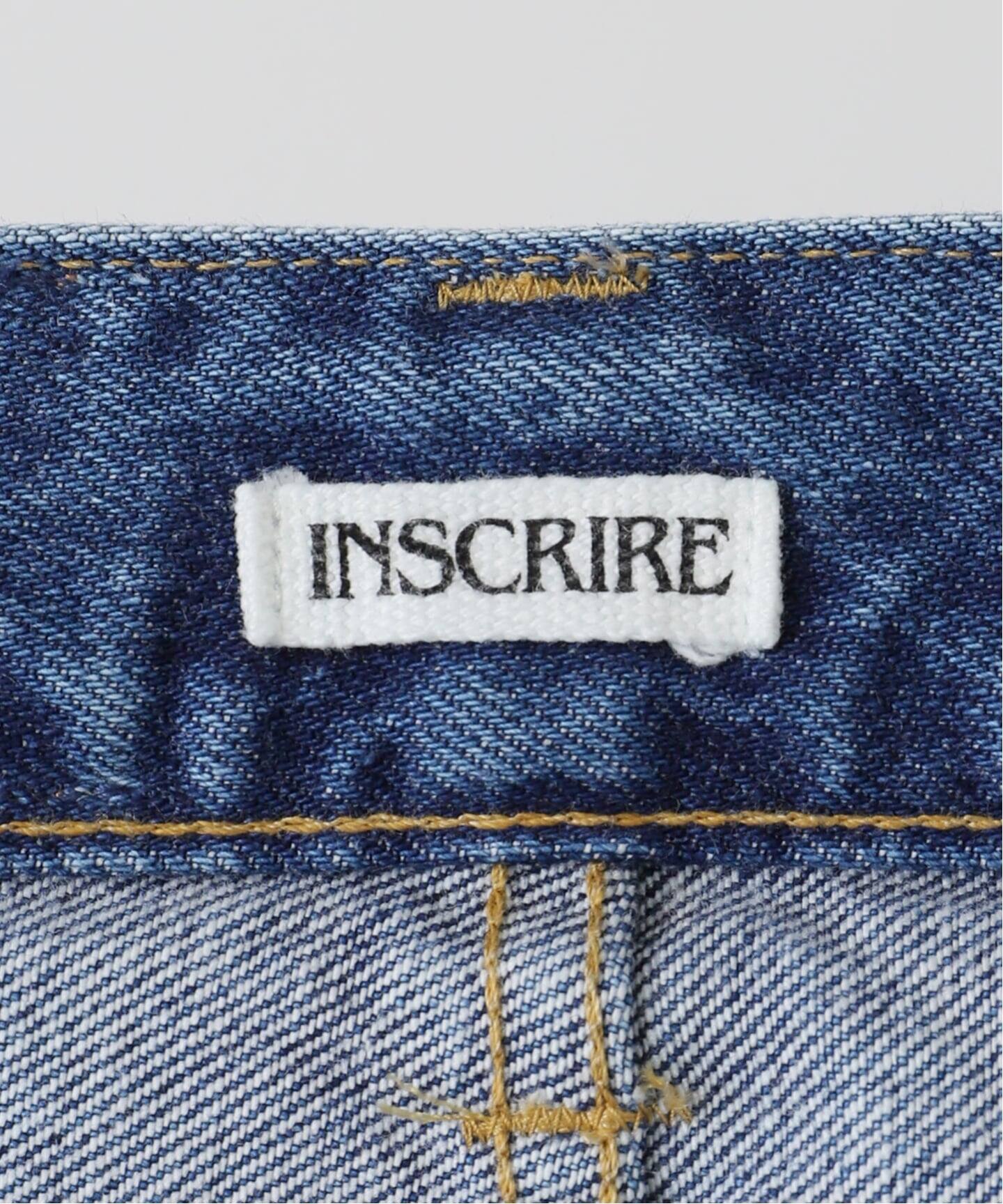 INSCRIRE /アンスクリア】 Wide Roll Up Straight：デニム（デニム