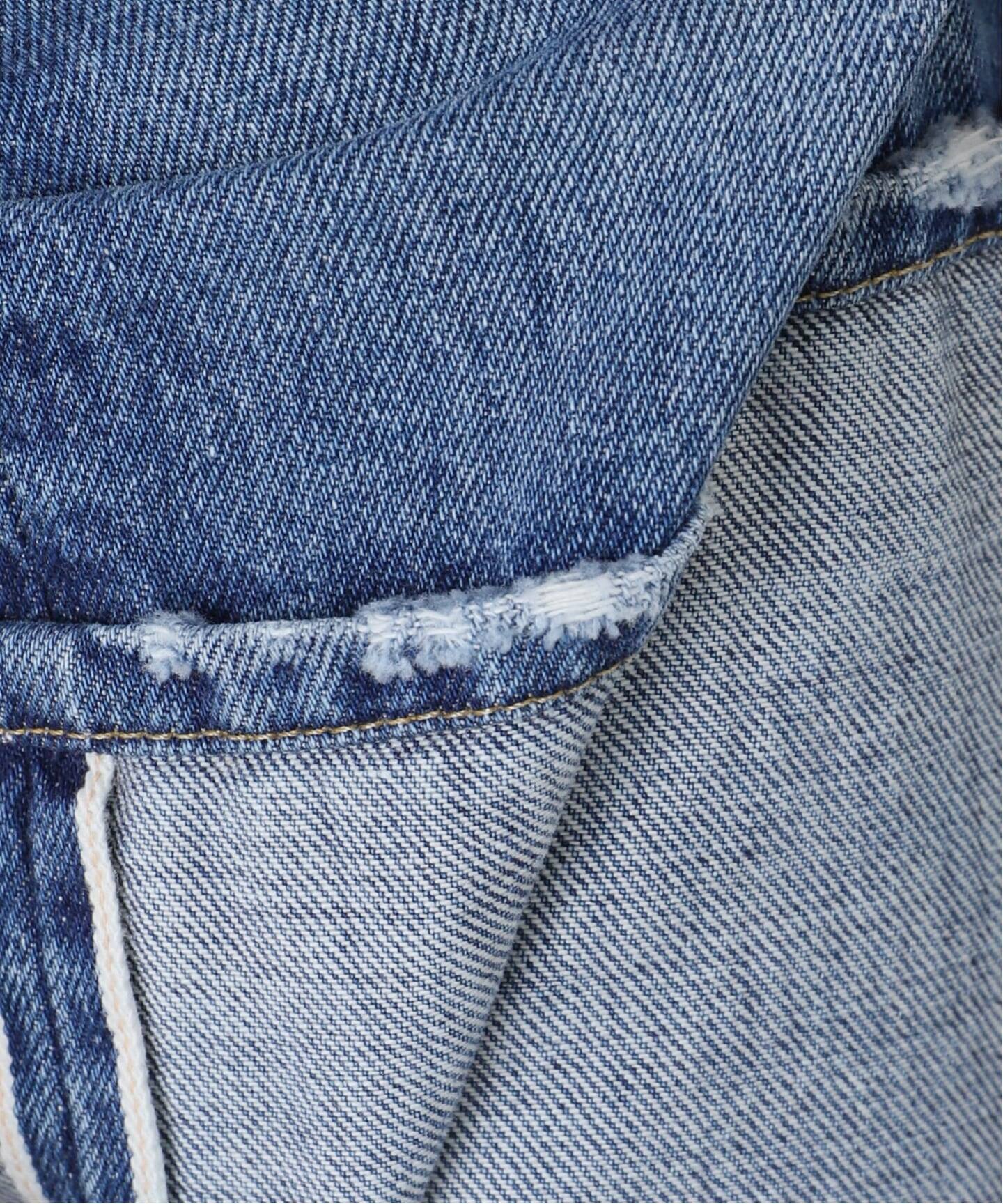 INSCRIRE /アンスクリア】 Wide Roll Up Straight：デニム（デニム