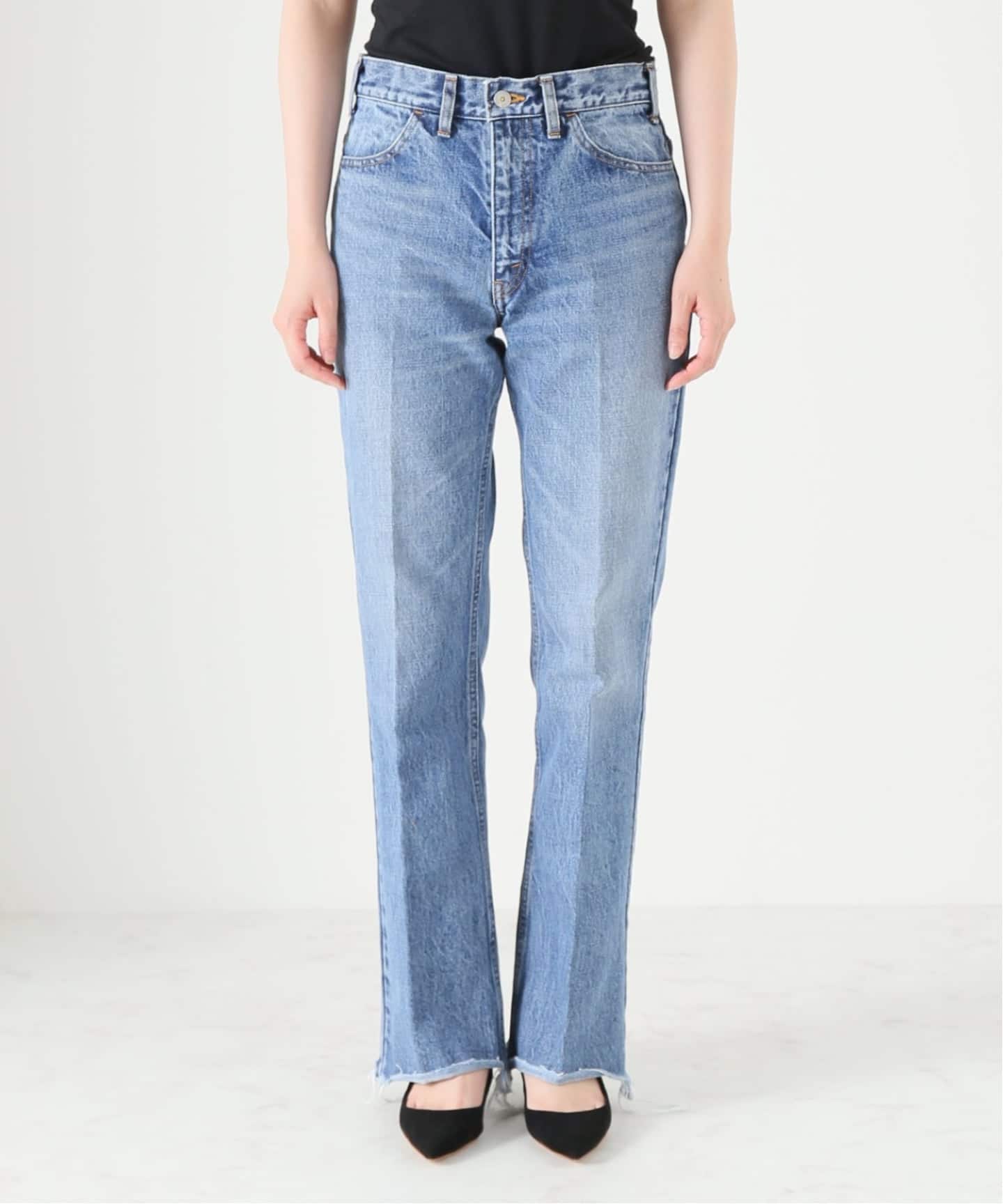 追加》【INSCRIRE /アンスクリア】002 Flare Denim：デニム（デニム