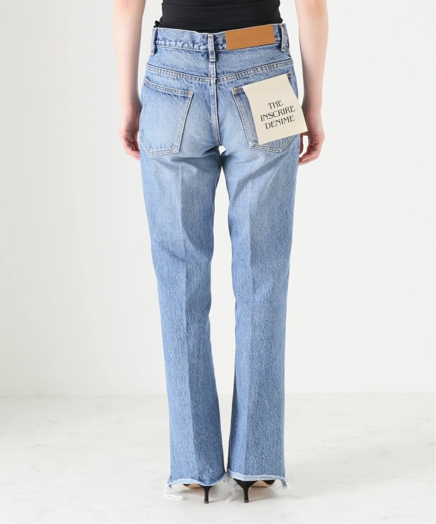 追加》【INSCRIRE /アンスクリア】002 Flare Denim：デニム（デニム