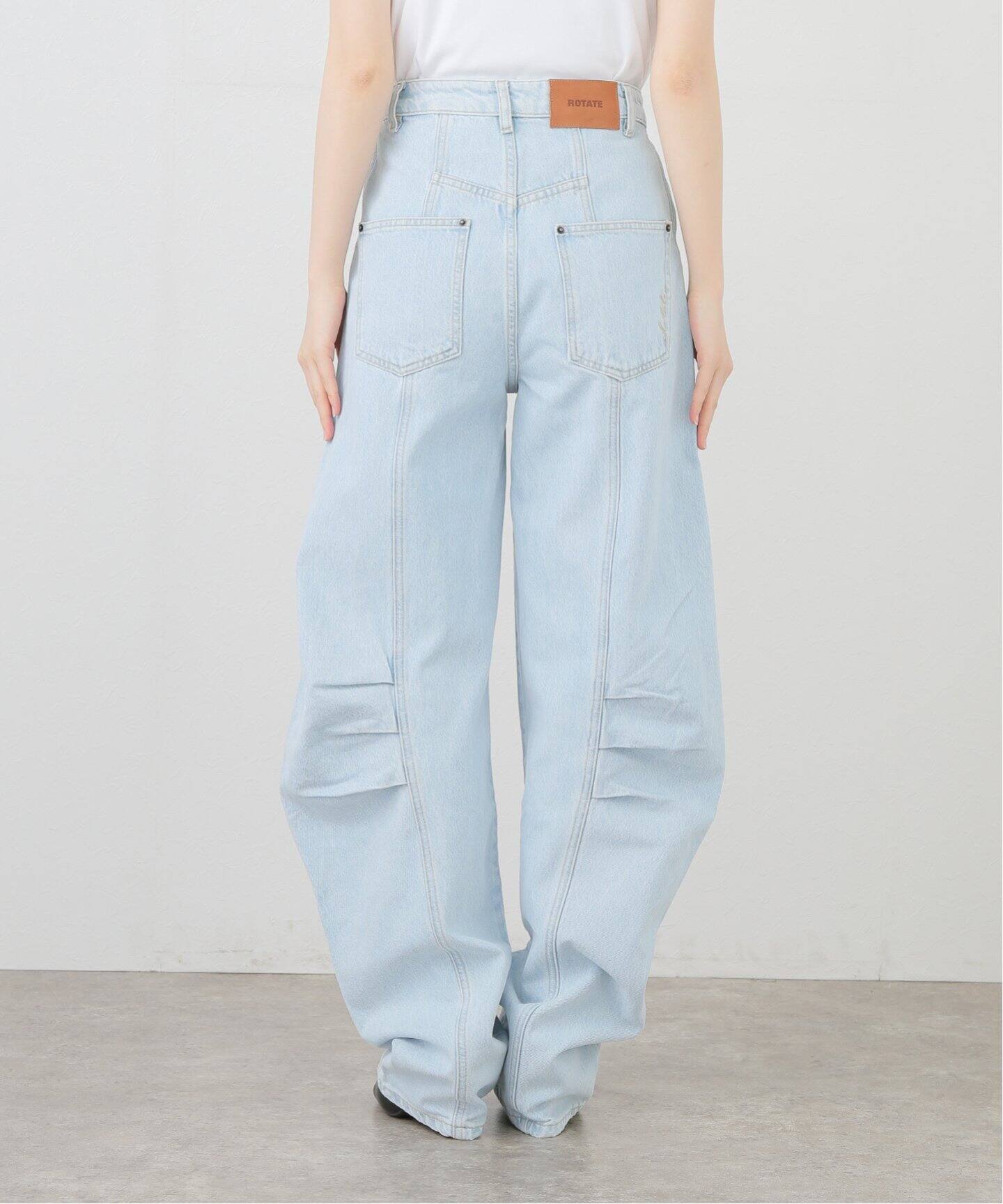 sheller シェリエ ハイライズワイドレッグデニム デニム ジーンズ パンツ