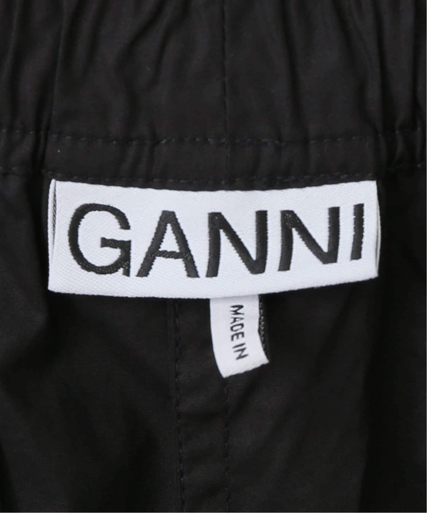 GANNI/ガニー】Cotton Poplin Elasticated Shorts：ショート