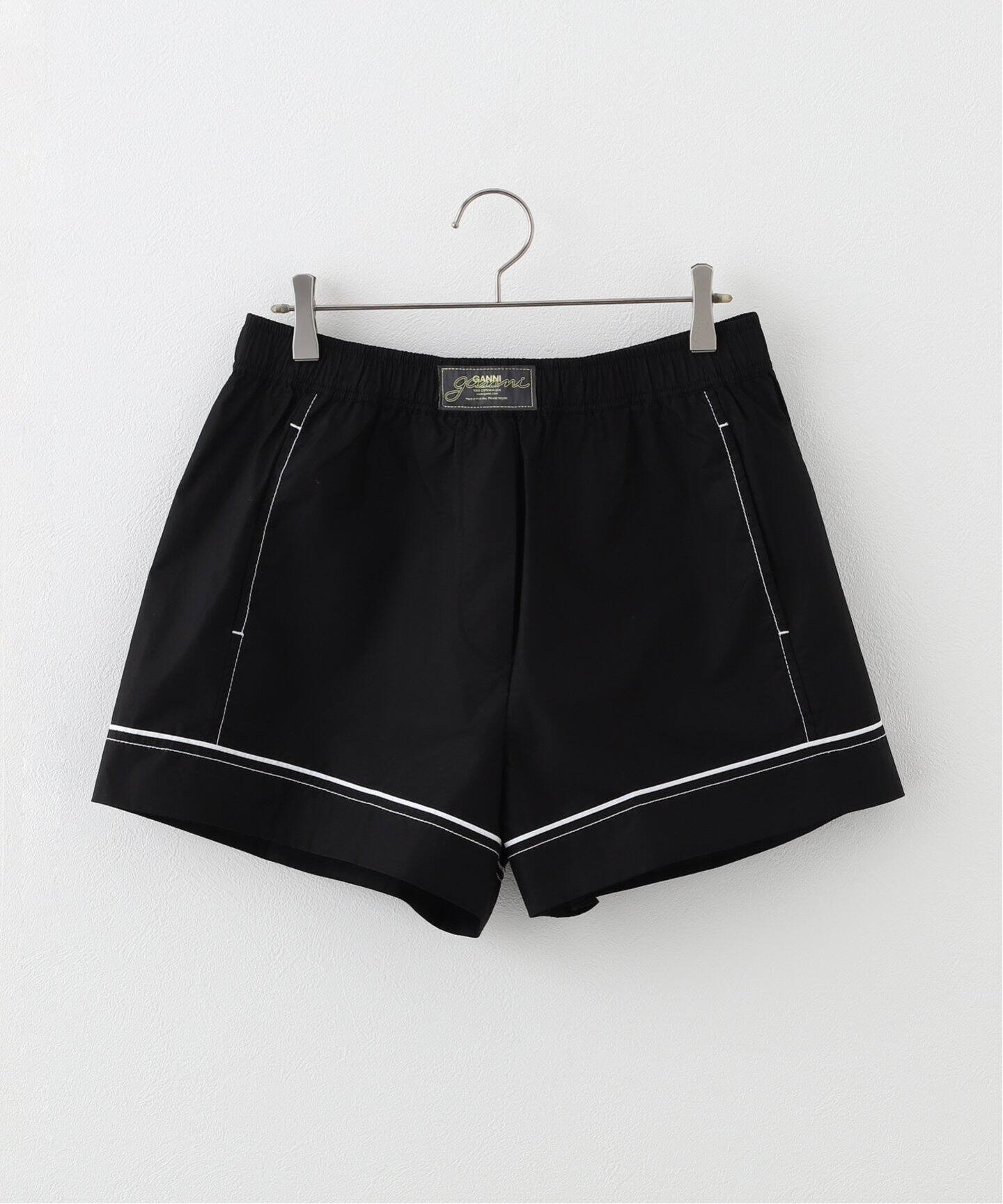 GANNI/ガニー】Cotton Poplin Elasticated Shorts：ショートパンツ