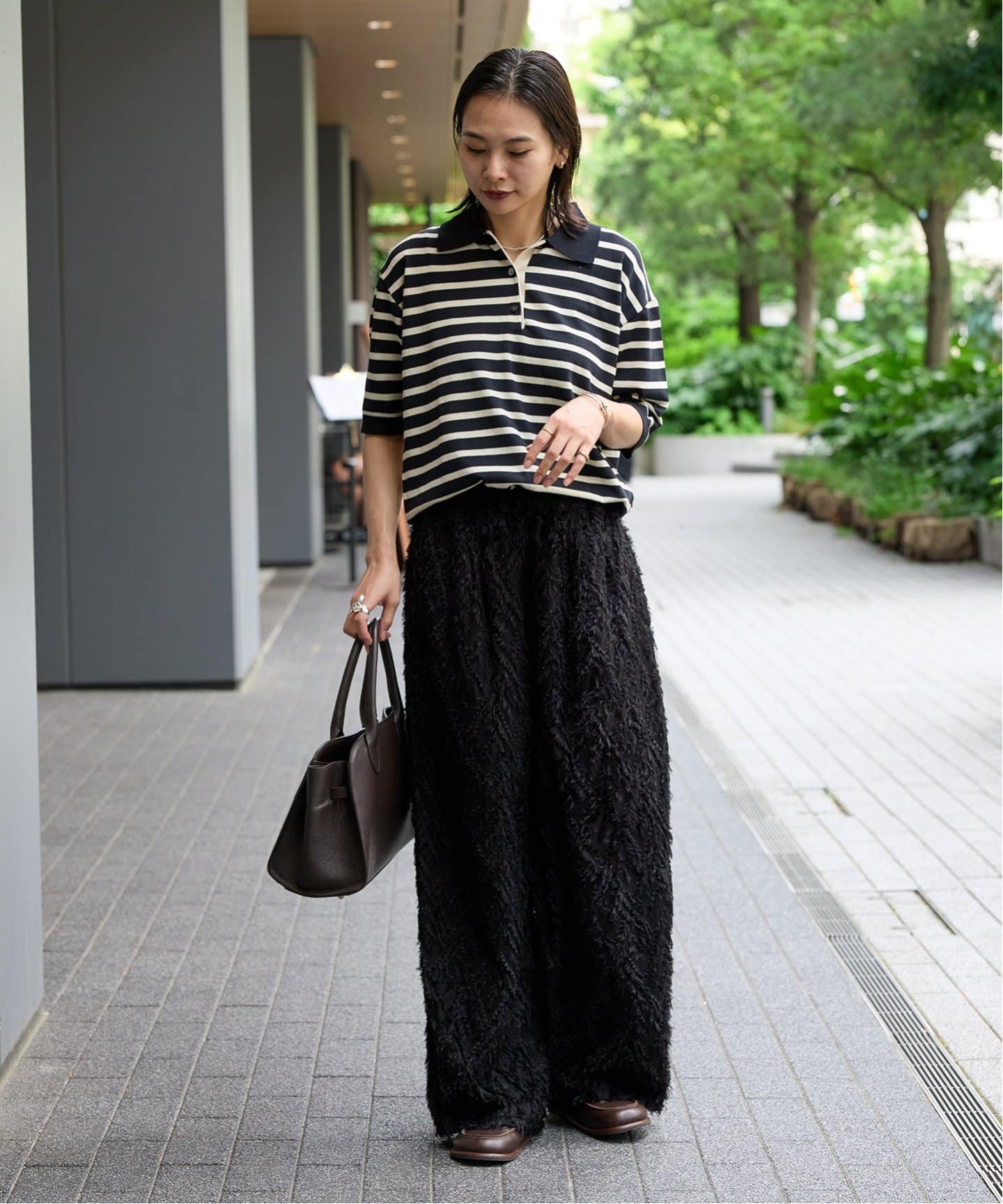 カットジャガードパンツ 黒 ジャーナルスタンダード　完売品 カットジャガードパンツ（その他パンツ）｜JOURNAL STANDARD