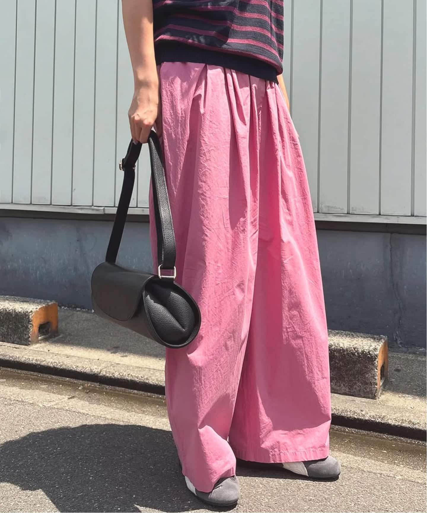 ギャザーボリュームカラーパンツ