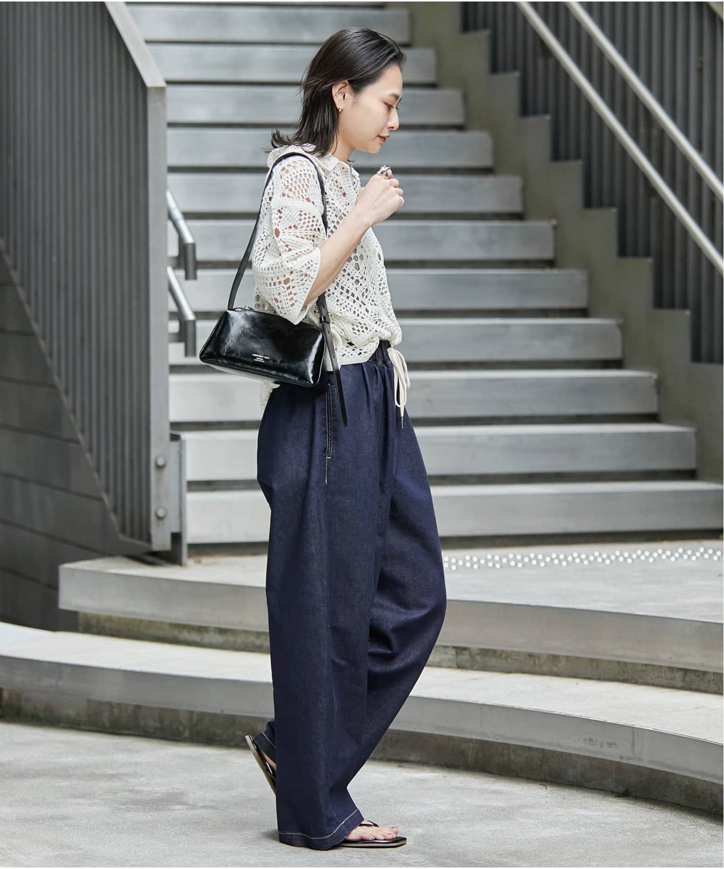 接触冷感】アイシーリラックスデニム（デニムパンツ・ジーンズ