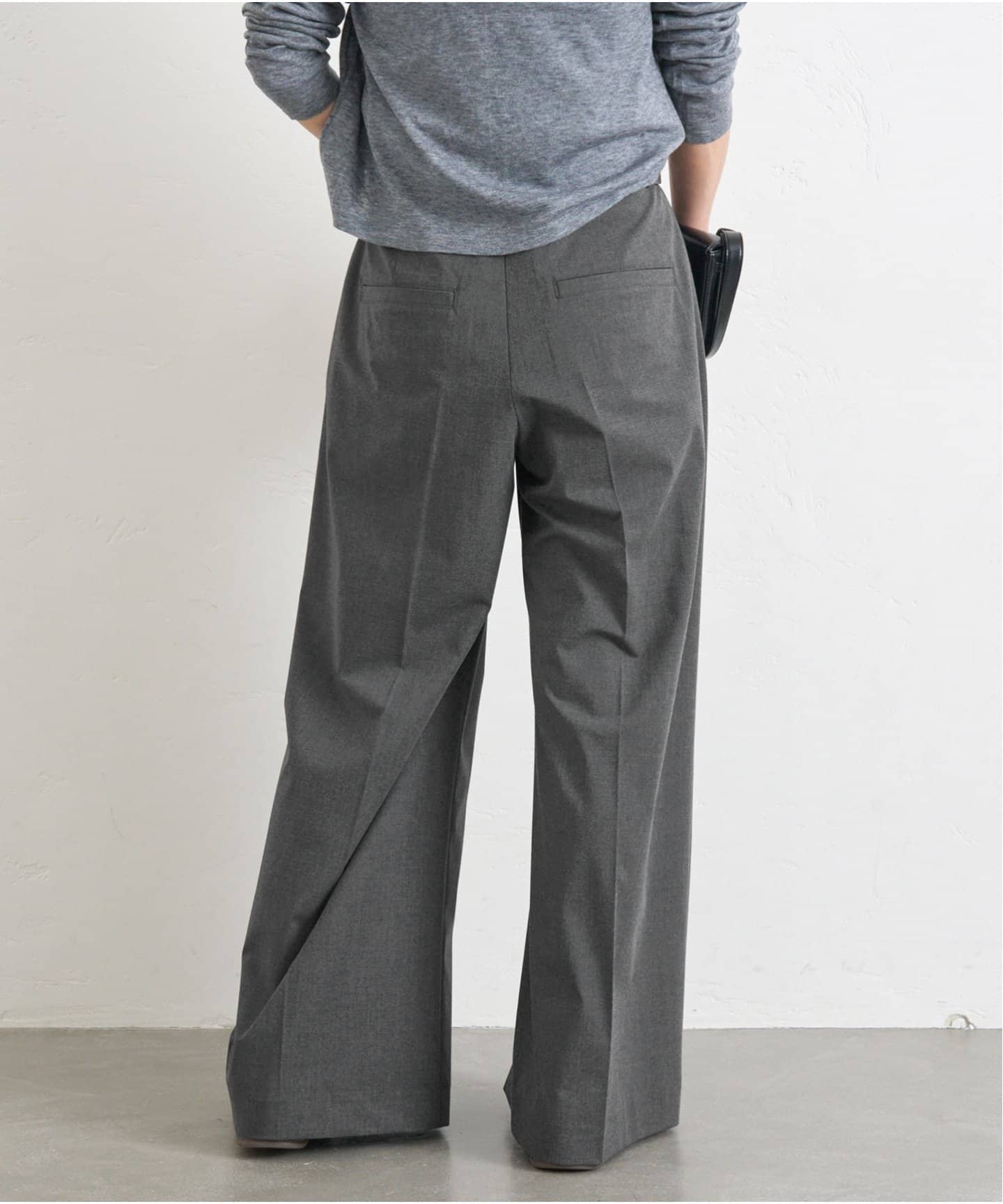 Ri スラックス ITEMS URBANRESEARCH パンツ 2タックセンタープレススラックス