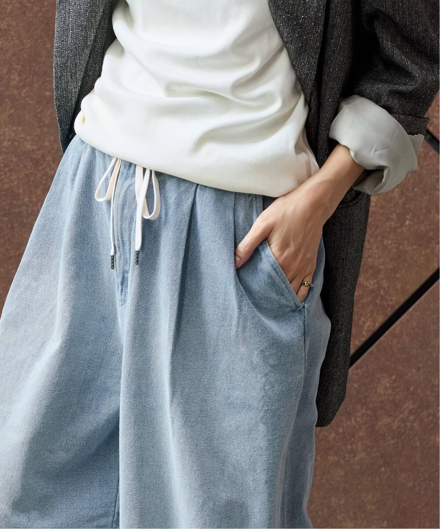 2タックデニムイージーパンツ（デニムパンツ・ジーンズ）｜JOURNAL