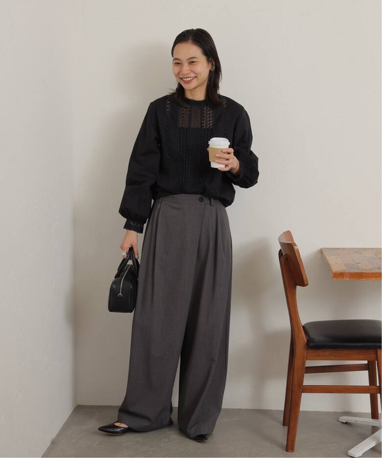 洗える】タックコクーンスラックスパンツ（スラックス）｜JOURNAL 