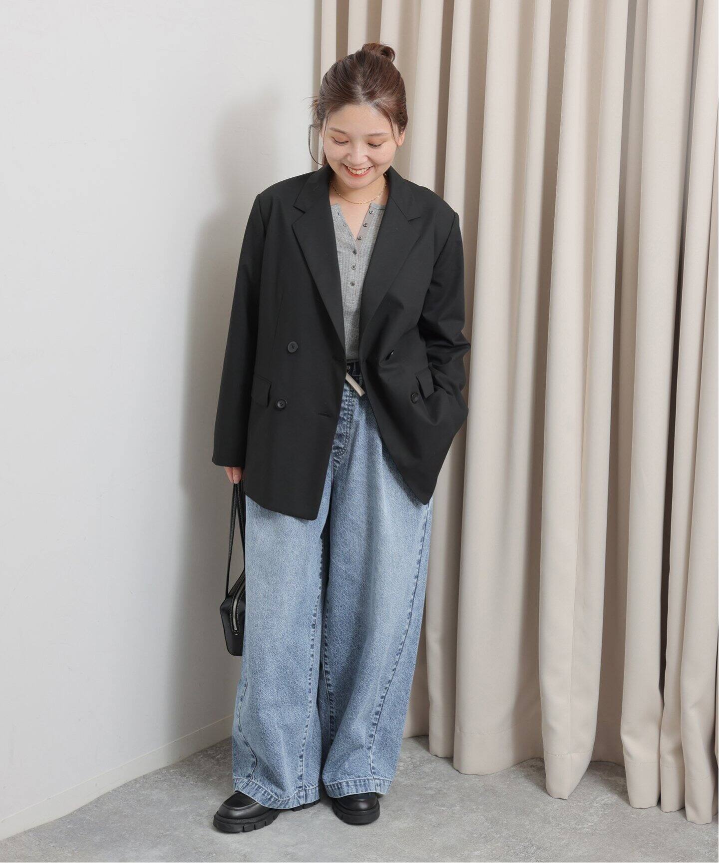 WEB限定追加5》イージーデニムワイドパンツ（デニムパンツ・ジーンズ 