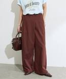 リネンブレンドクロスオーバーパンツ