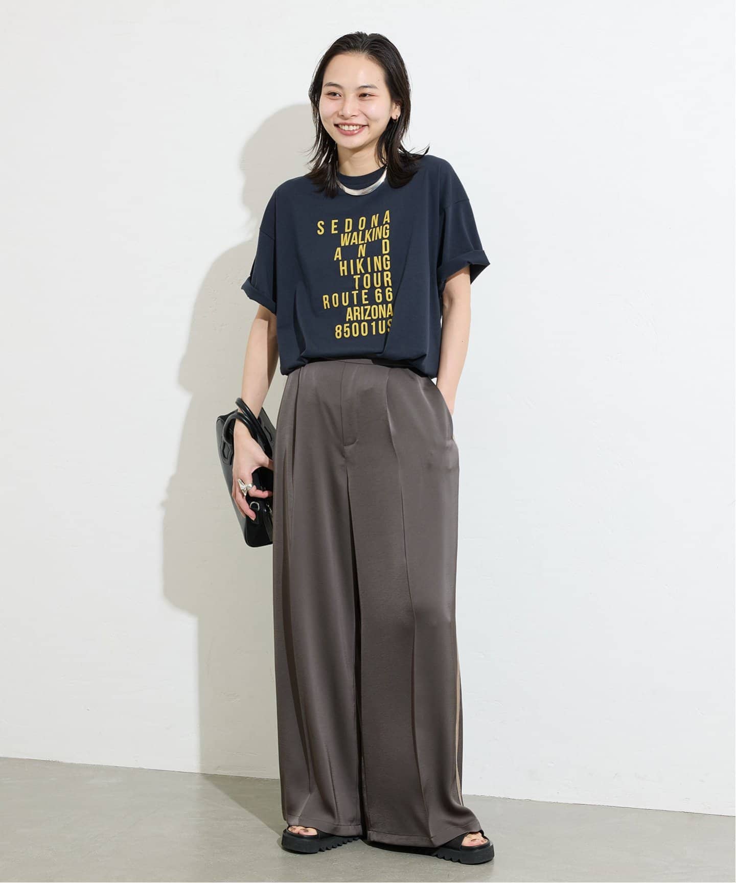 JOURNAL STANDARD 【接触冷感/洗える】マットサテンワイドパンツ 追加》【＆FUNCTION】【接触冷感/洗える】マットサテンワイド