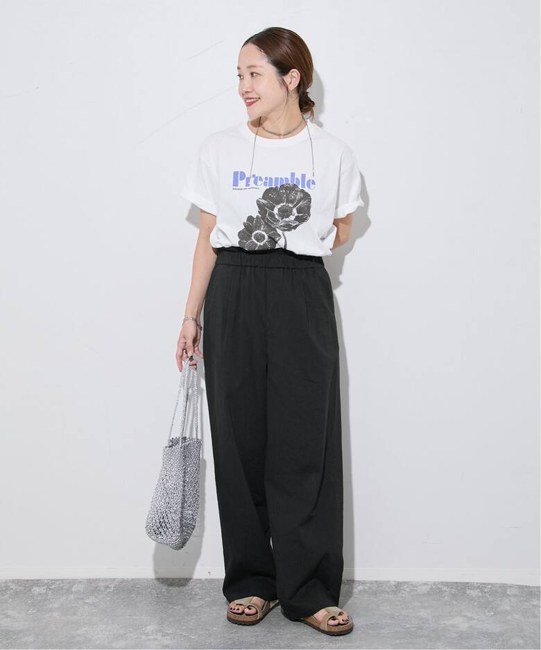 追加2》ウォッシャブルコットンリネンVIS ストレートパンツ（その他  