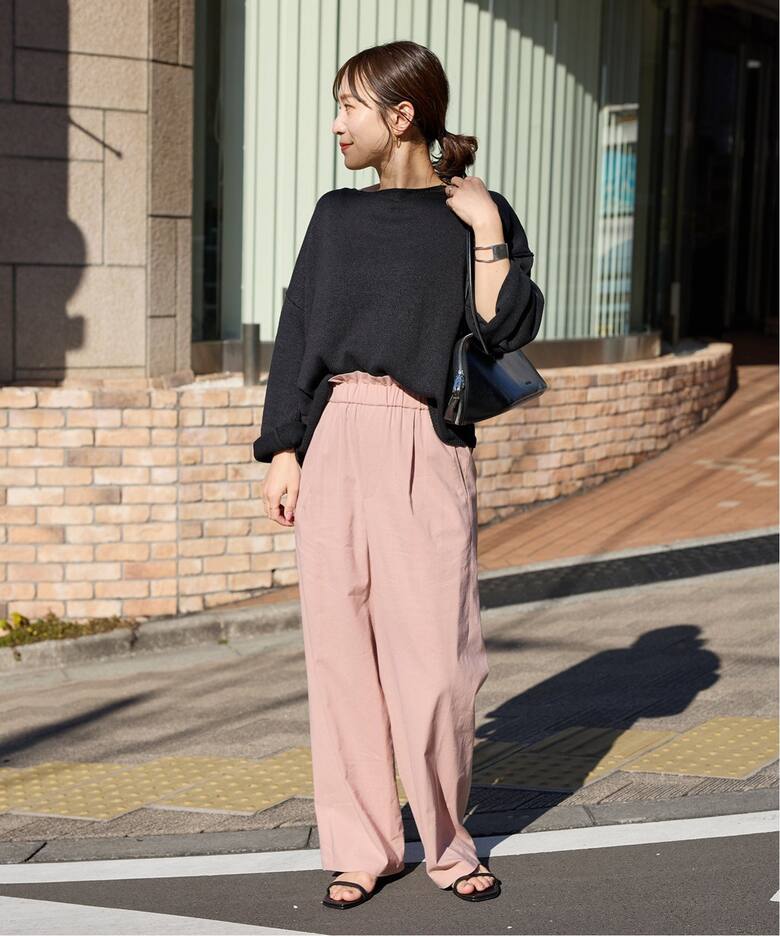 追加2》ウォッシャブルコットンリネンVIS ストレートパンツ（その他  