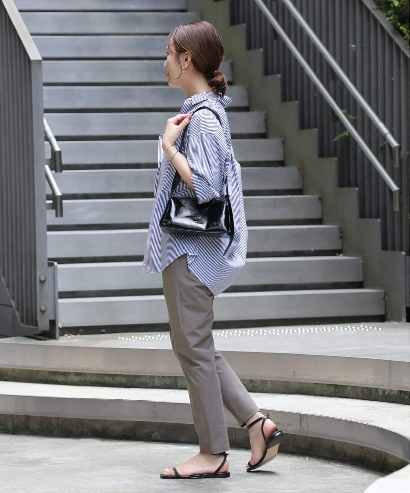 2025新品　ジャーナルスタンダード　リネンナイロンストレッチテーパードパンツ JOURNAL STANDARD パンツ 「追加3」「撥水/接触冷感/洗える/UV