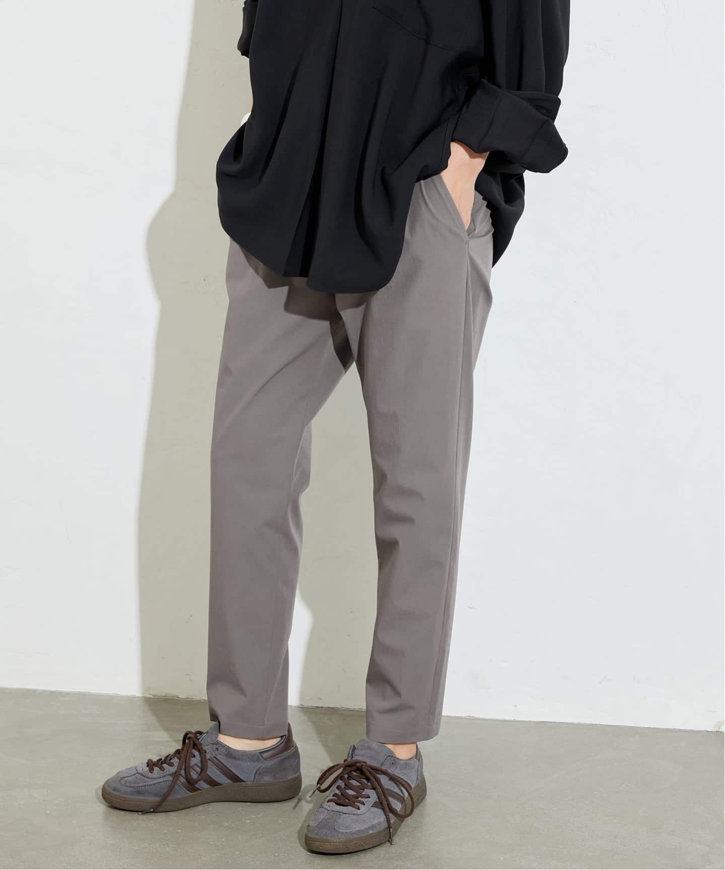 極美品　ジャーナルスタンダード　リネンナイロンストレッチテーパードパンツ25SS 追加4》【撥水/接触冷感/洗える/UV】リネンナイロンストレッチ