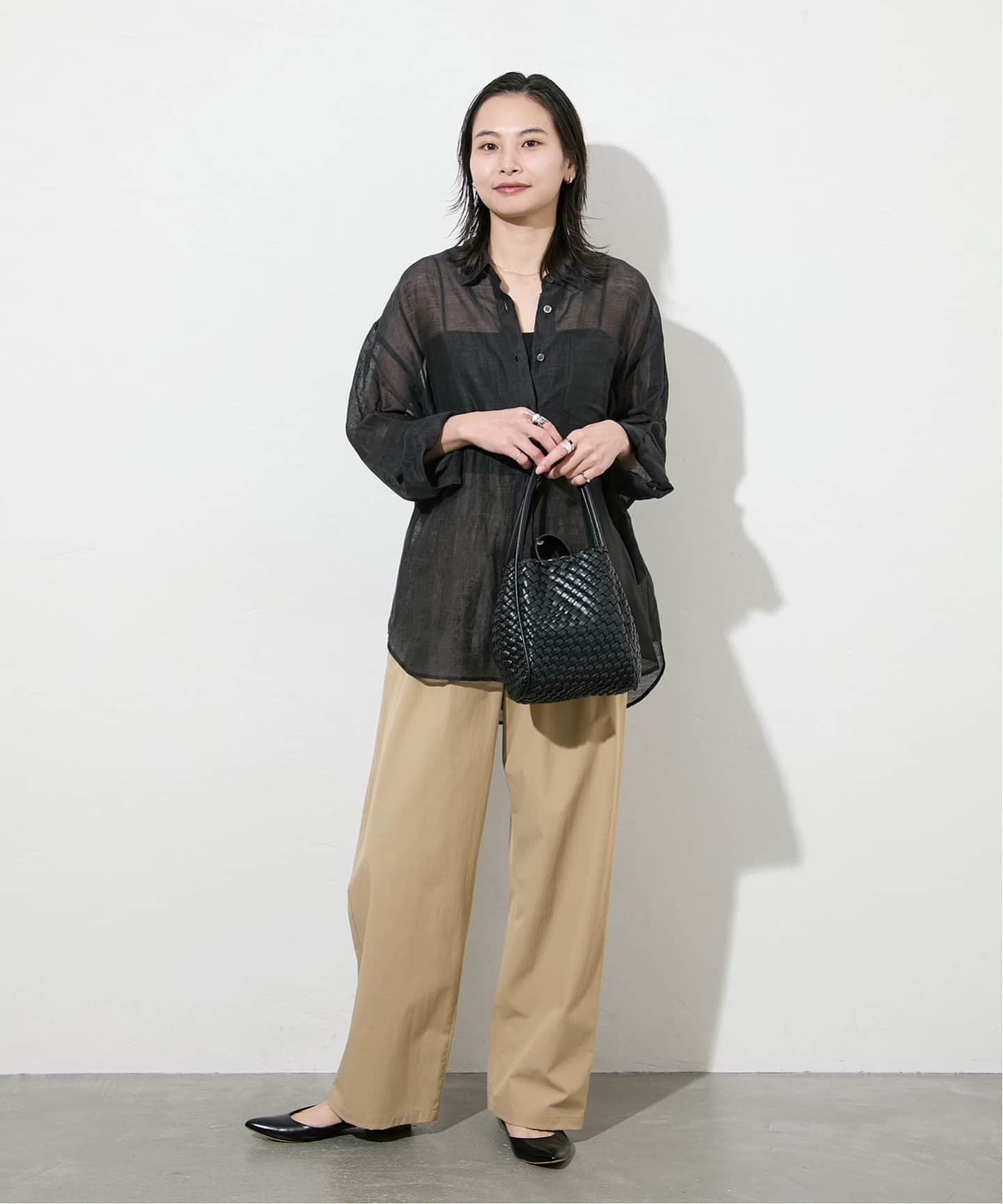 リネンナイロンストレッチテーパードパンツ サイズ40【25SS】 JOURNAL STANDARD パンツ 「追加3」「撥水/接触冷感/洗える/UV