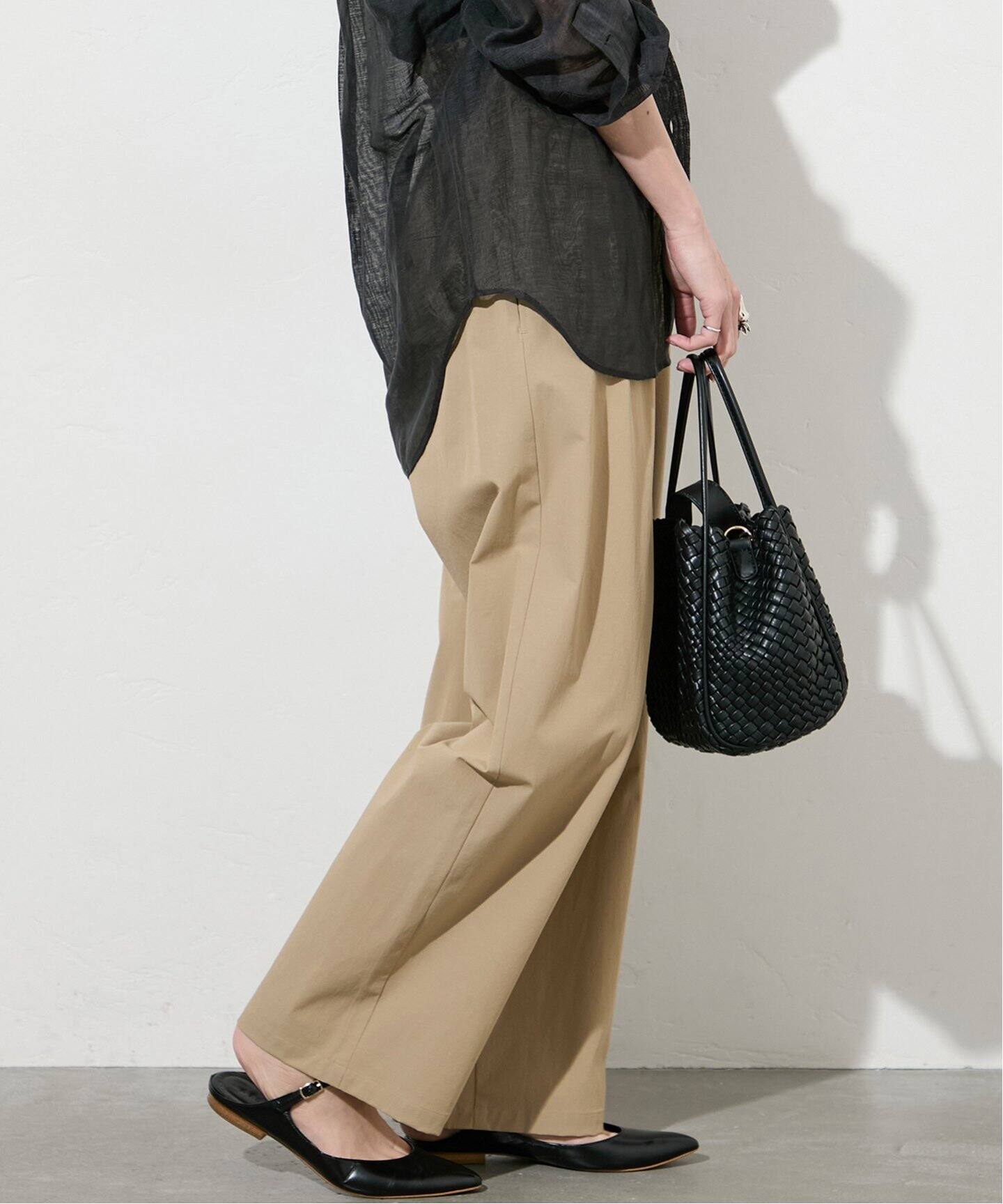 リネンナイロンストレッチテーパードパンツ サイズ40【25SS】 JOURNAL STANDARD パンツ 「追加3」「撥水/接触冷感/洗える/UV
