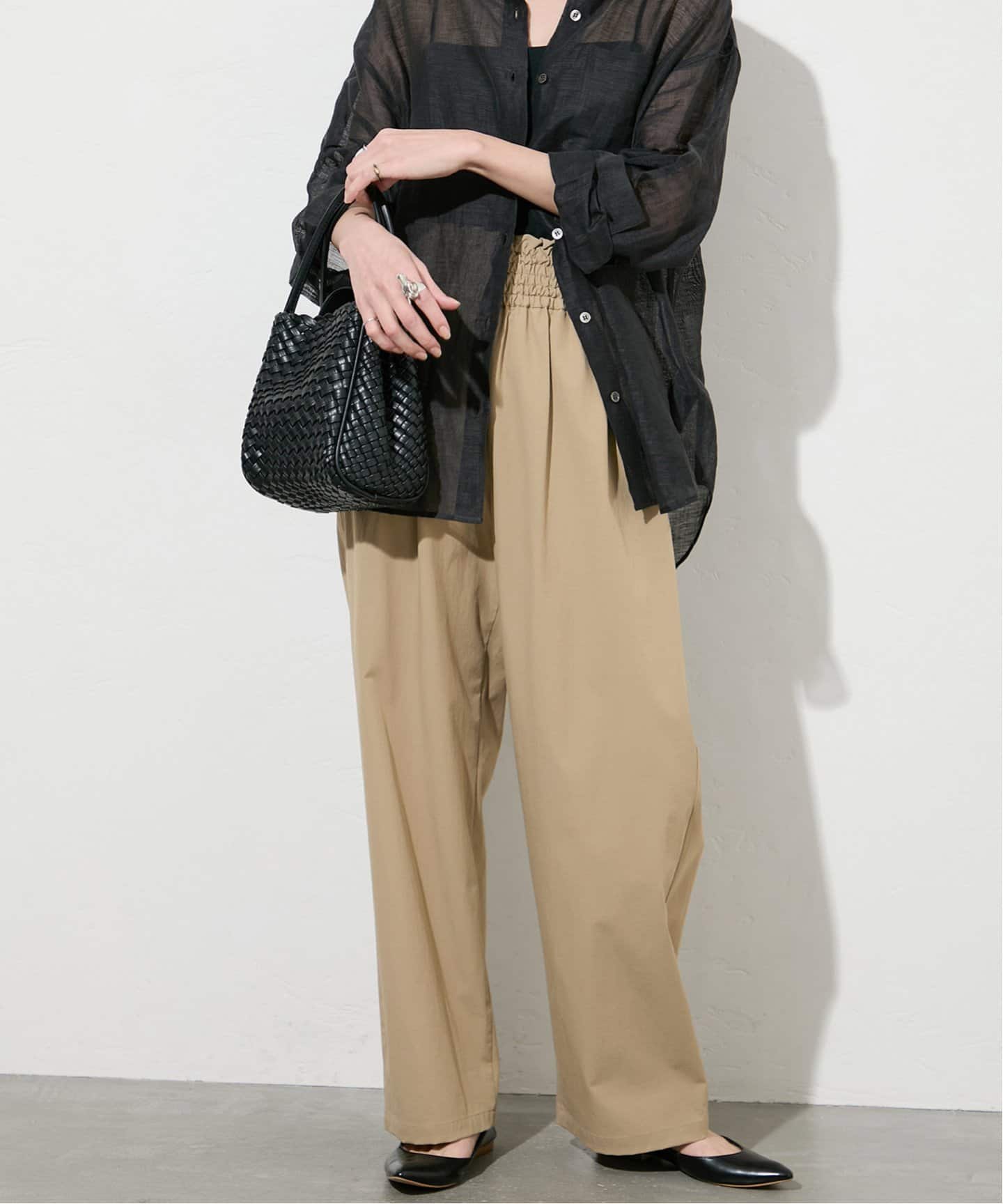 【新品未使用JOURNAL STANDARD】リネンワイド40 追加2》【撥水/接触冷感/洗える/UVカット】リネンナイロン