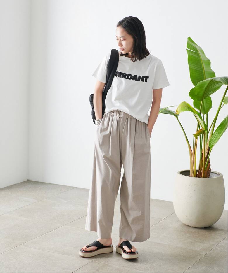 追加》ウォッシャブルコットンリネンVISワイドパンツ（その他パンツ  