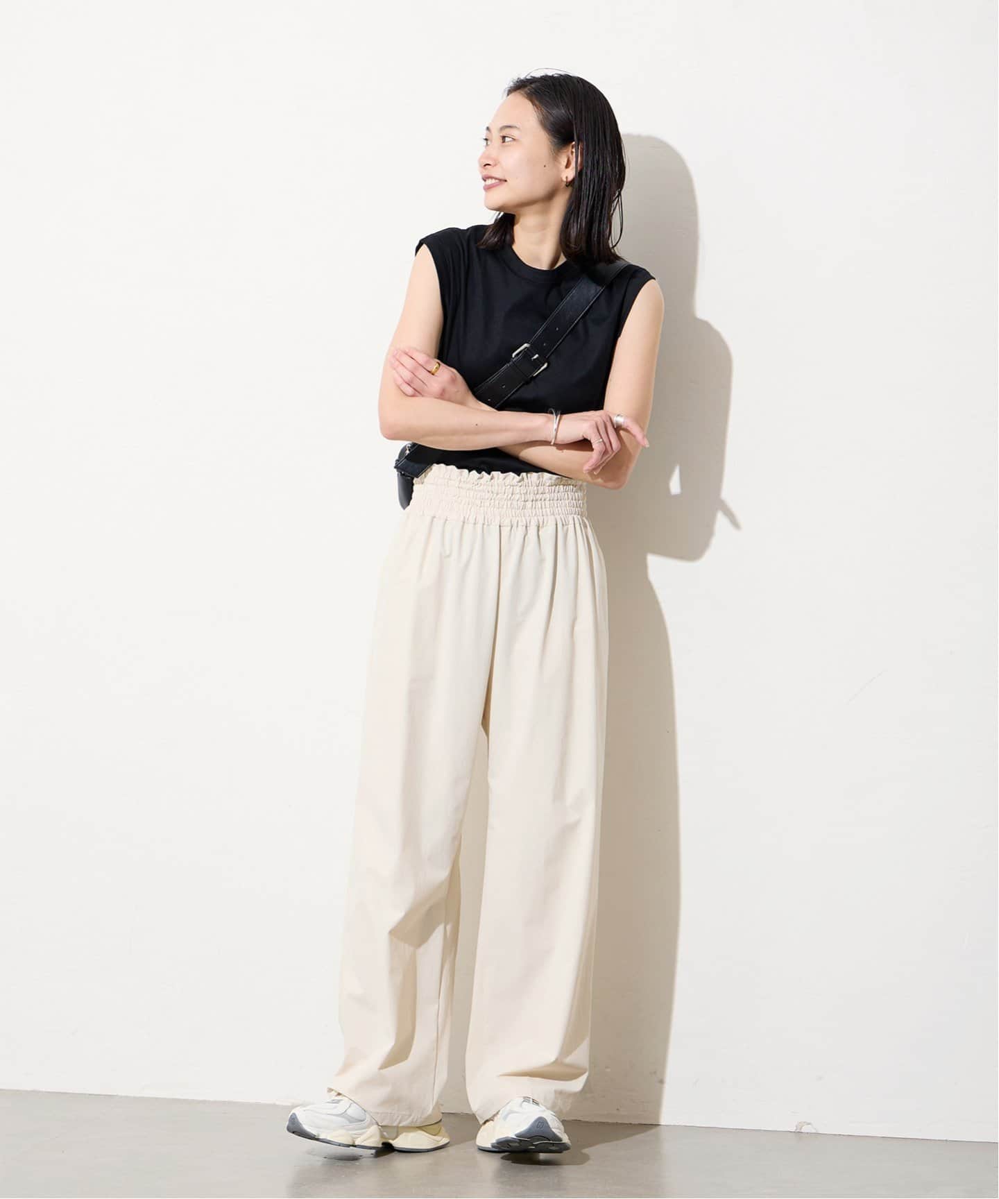 ジャーナルスタンダード ストレッチワイドパンツ 38 JOURNAL STANDARD パンツ 「追加4」ナイロンストレッチワイド