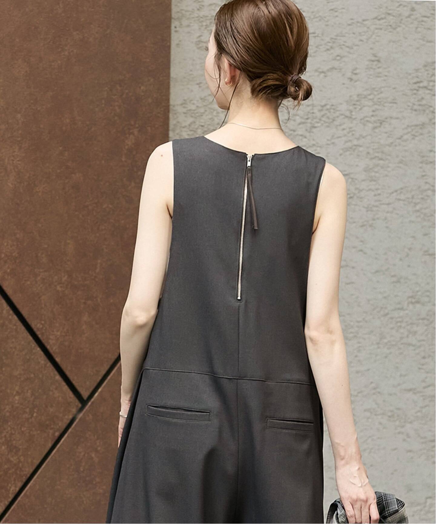 ウールライクストレッチ サロペット（サロペット／オーバーオール