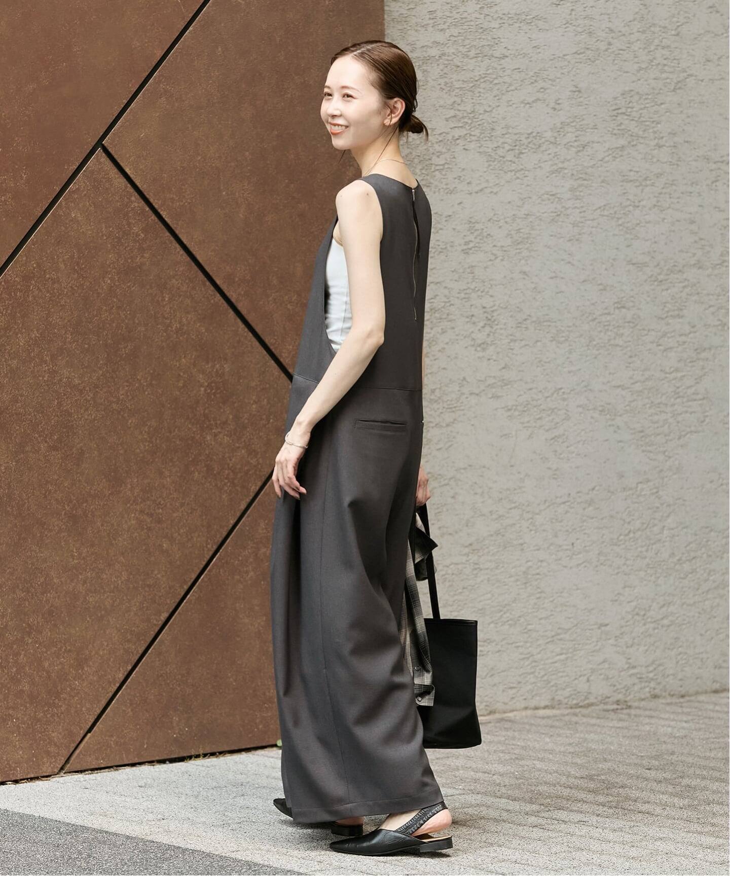 ウールライクストレッチ サロペット（サロペット／オーバーオール