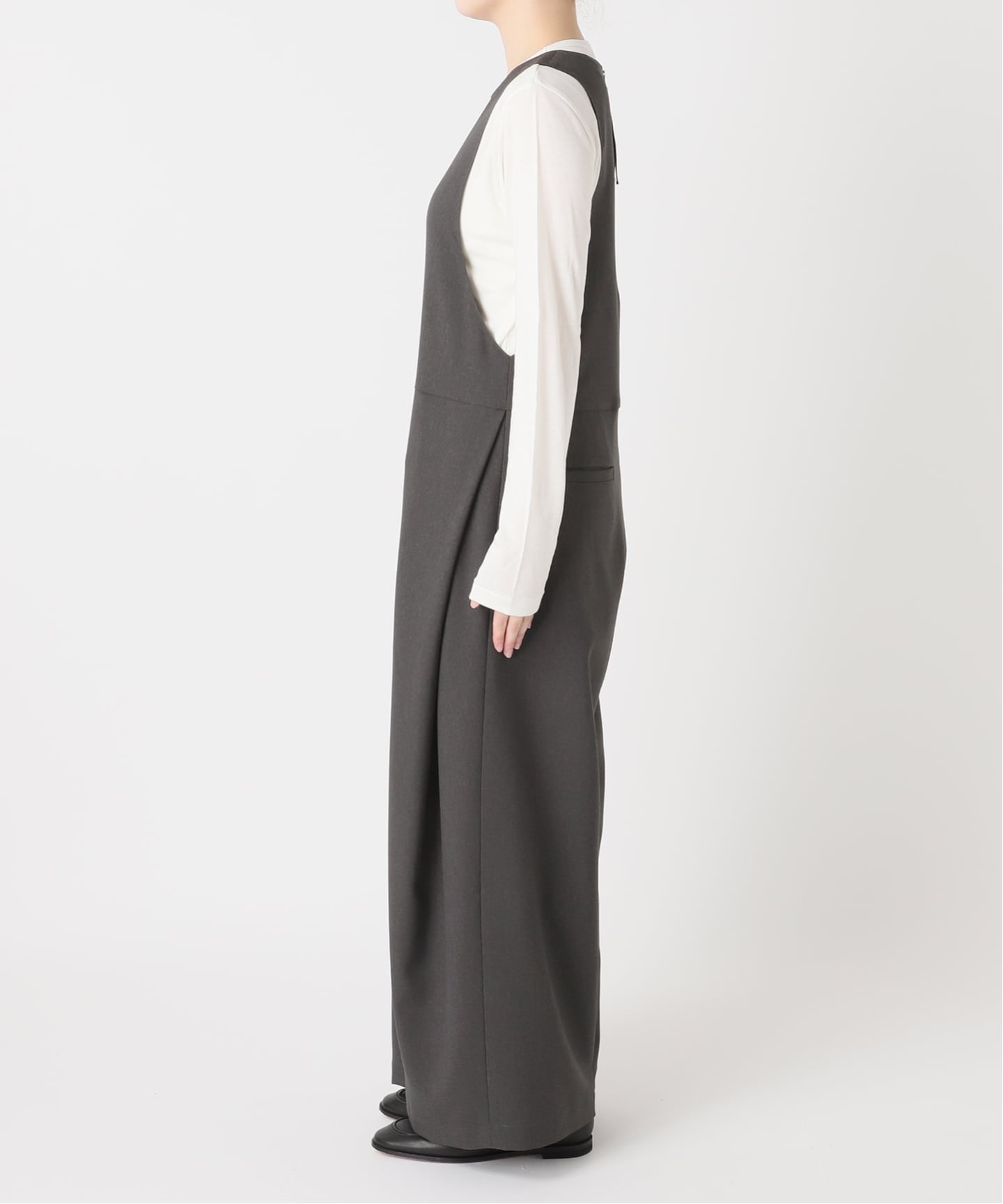 ウールライクストレッチ サロペット（サロペット／オーバーオール