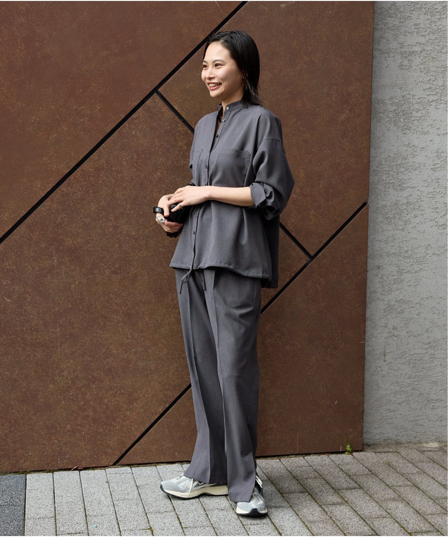 JOURNAL STANDARD relume ウォッシャブルウーリッシュツイル 予約》ウーリッシュツイルスリットパンツ（スラックス
