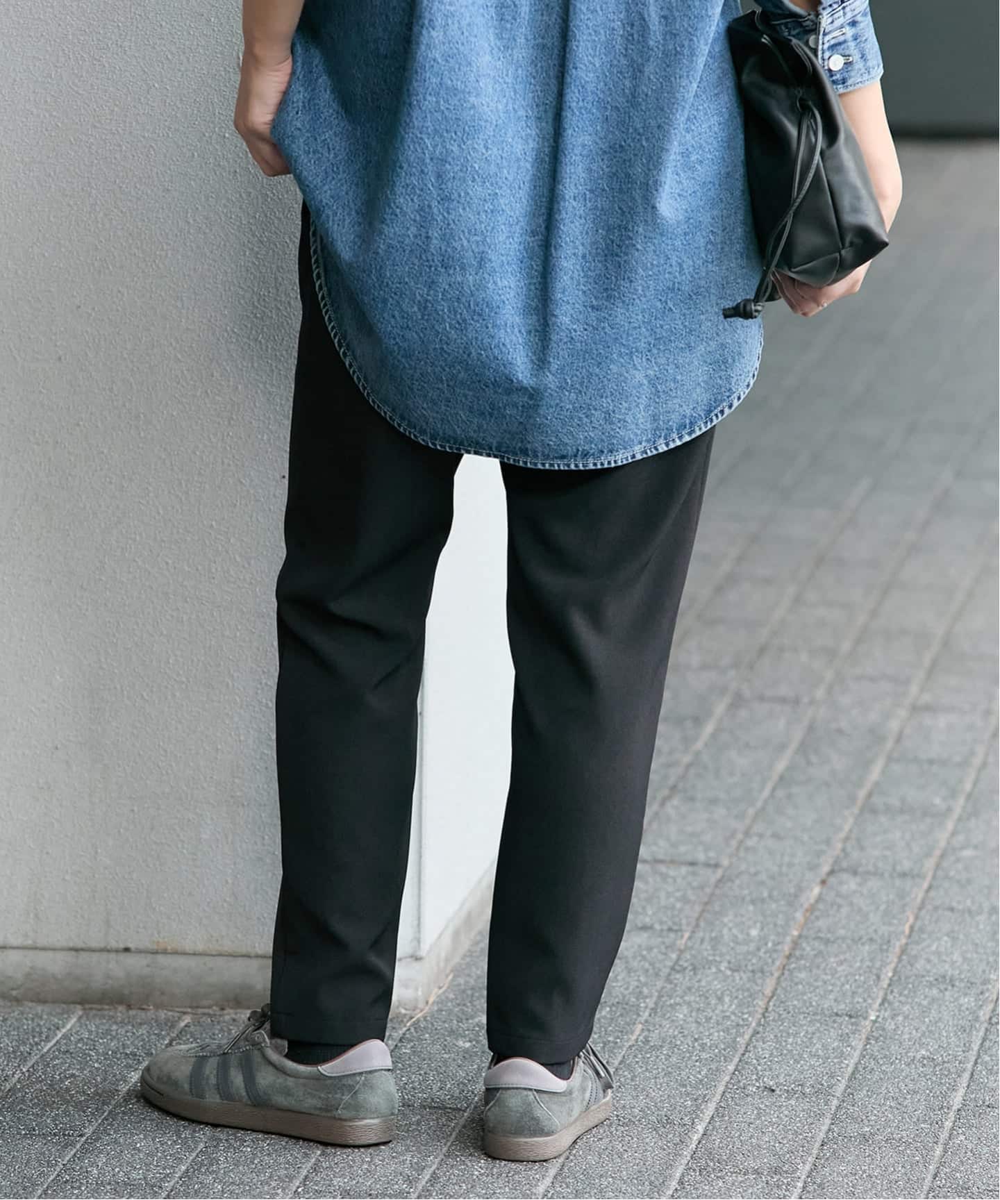 ウールライクストレッチイージーテーパードパンツ（その他パンツ