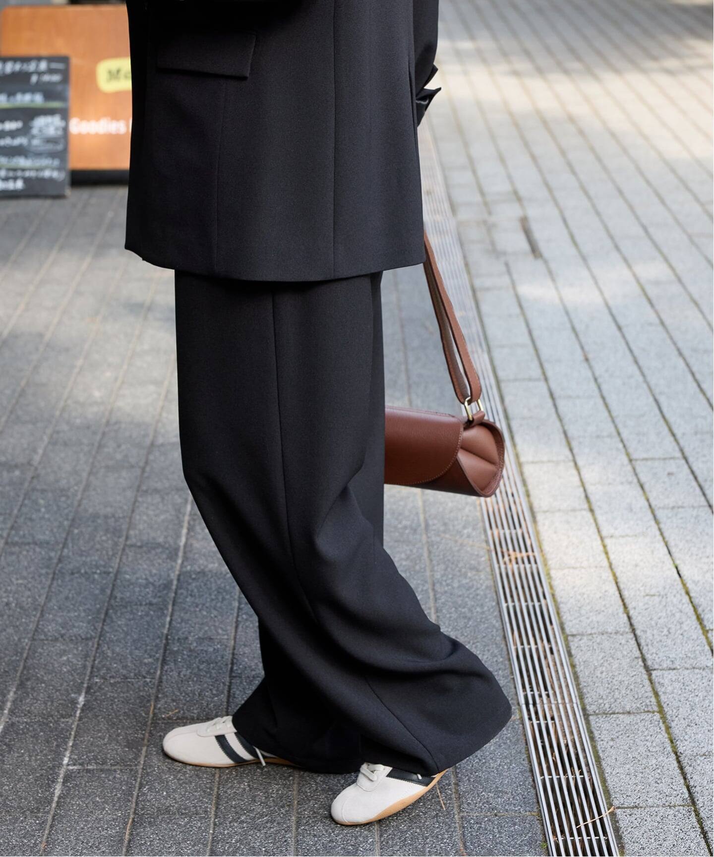 追加》ウールライクストレッチワイドパンツ（その他パンツ