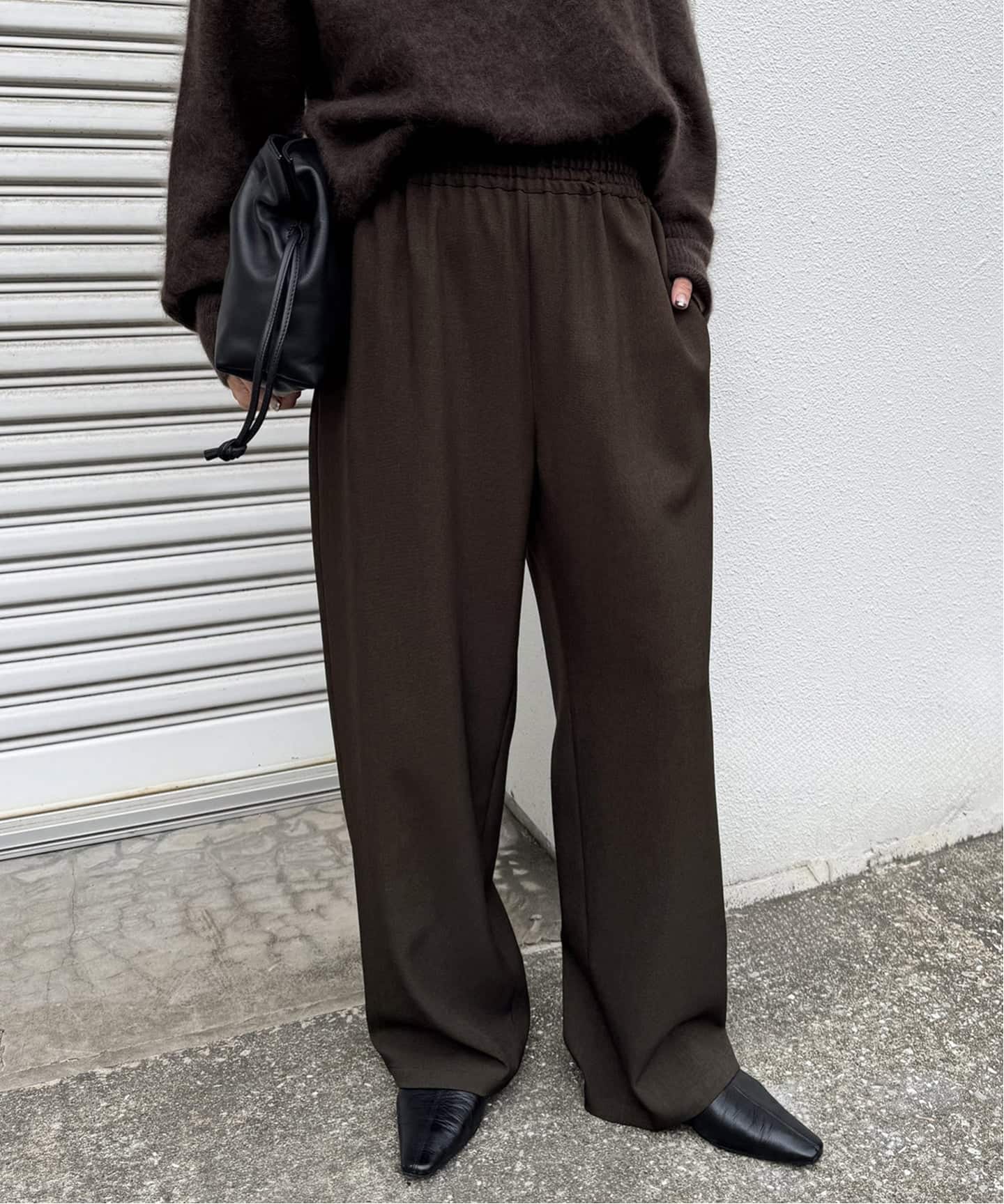 《追加》ウールライクストレッチワイドパンツ