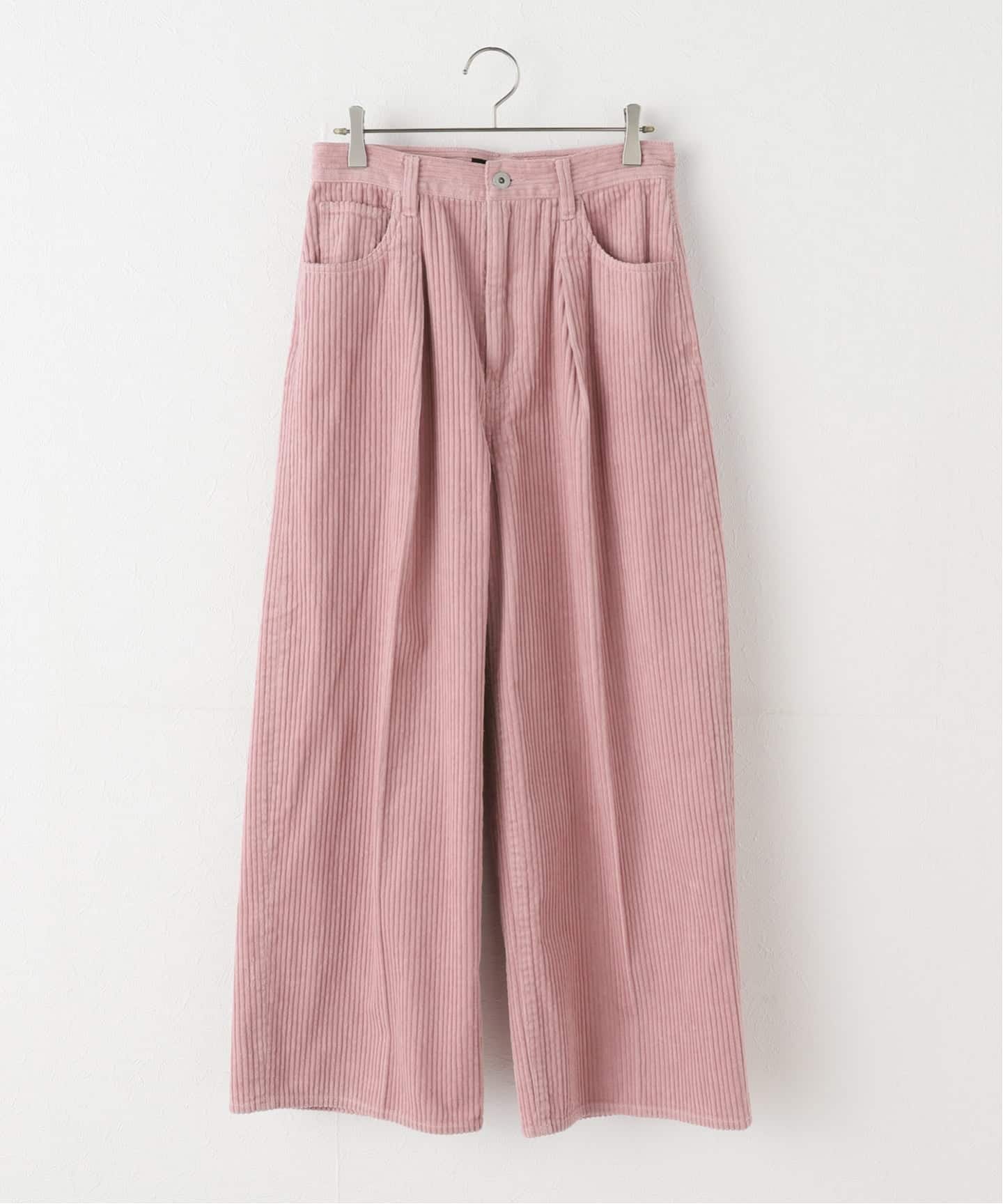 【美品】ダブルスタンダードクロージング　コーデュロイワイドパンツ　ピンク 38 ワイドコールパンツ（その他パンツ）｜JOURNAL STANDARD（ジャーナル