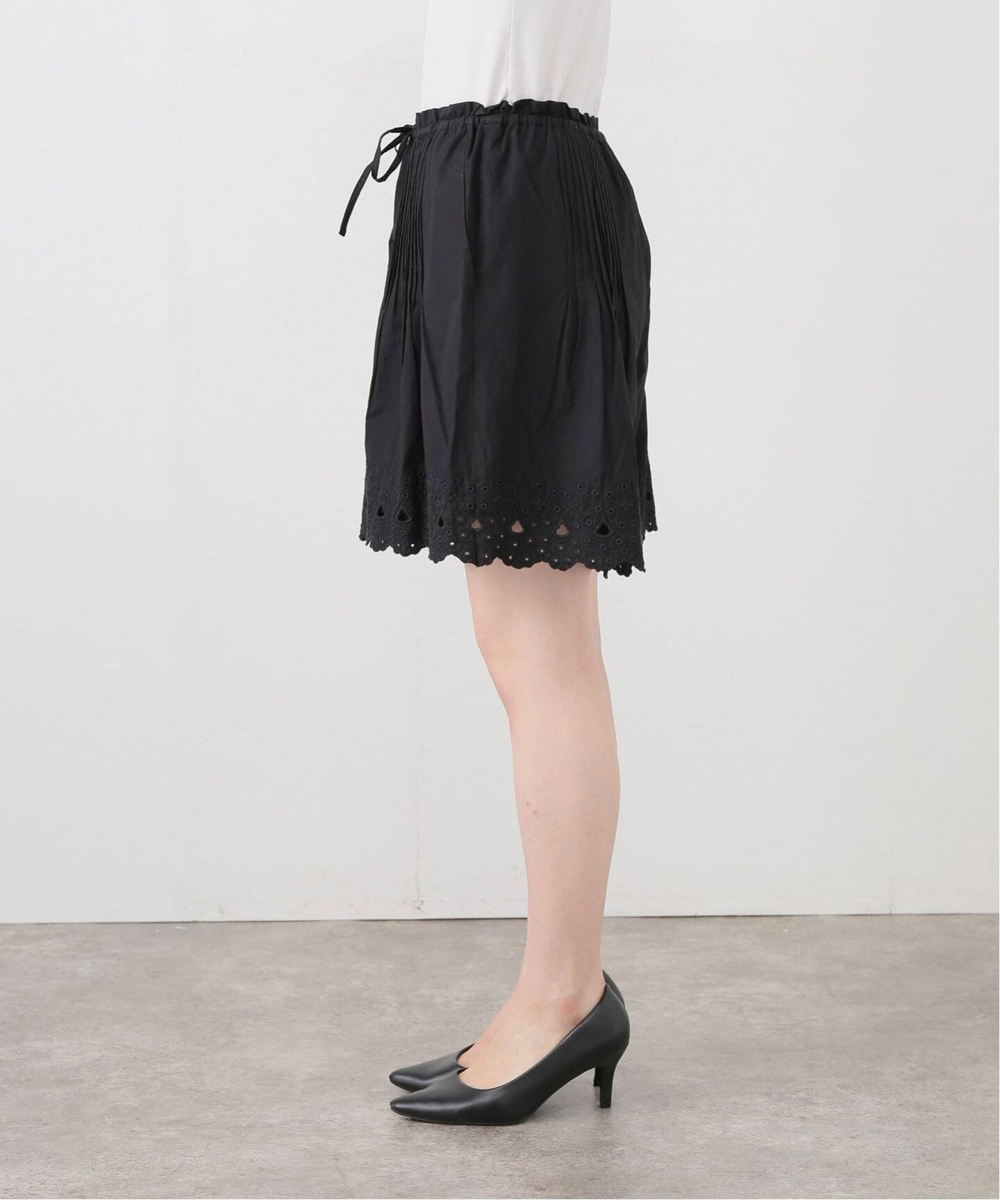 SARA MALLIKA/サラマリカ】COTTON SCALLAP HEM SHORT PA