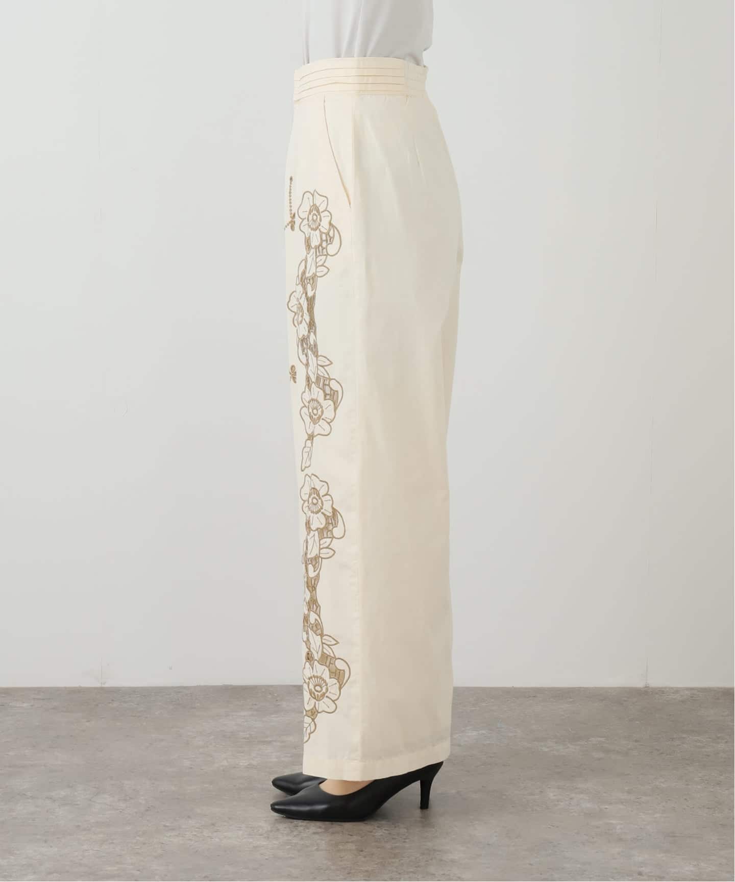 SARA MALLIKA/サラマリカ】COTTON TWILL CUT WORK WIDE（その他パンツ