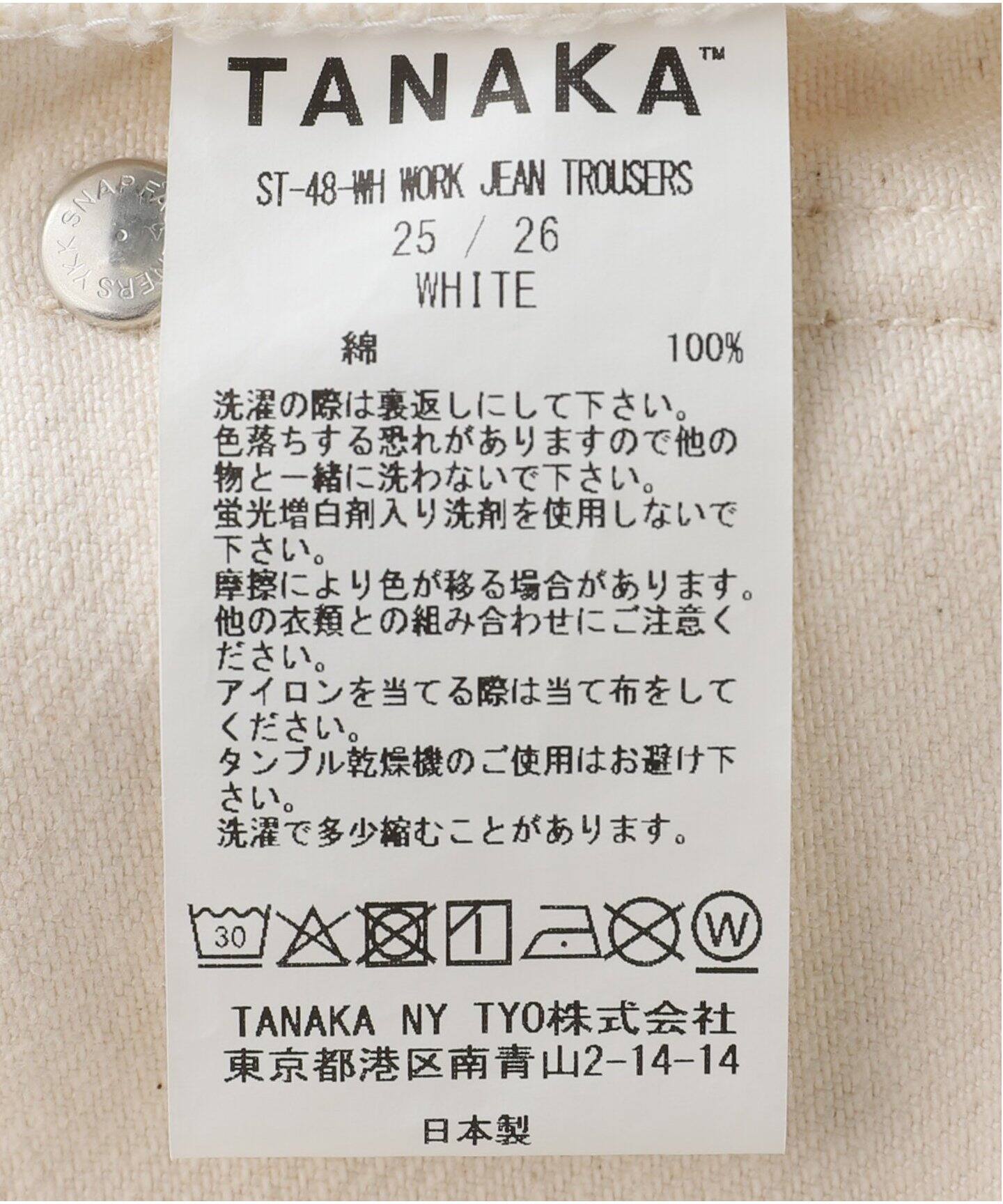TANAKA / タナカ】 WORK JEAN TROUSERS（デニムパンツ・ジーンズ 