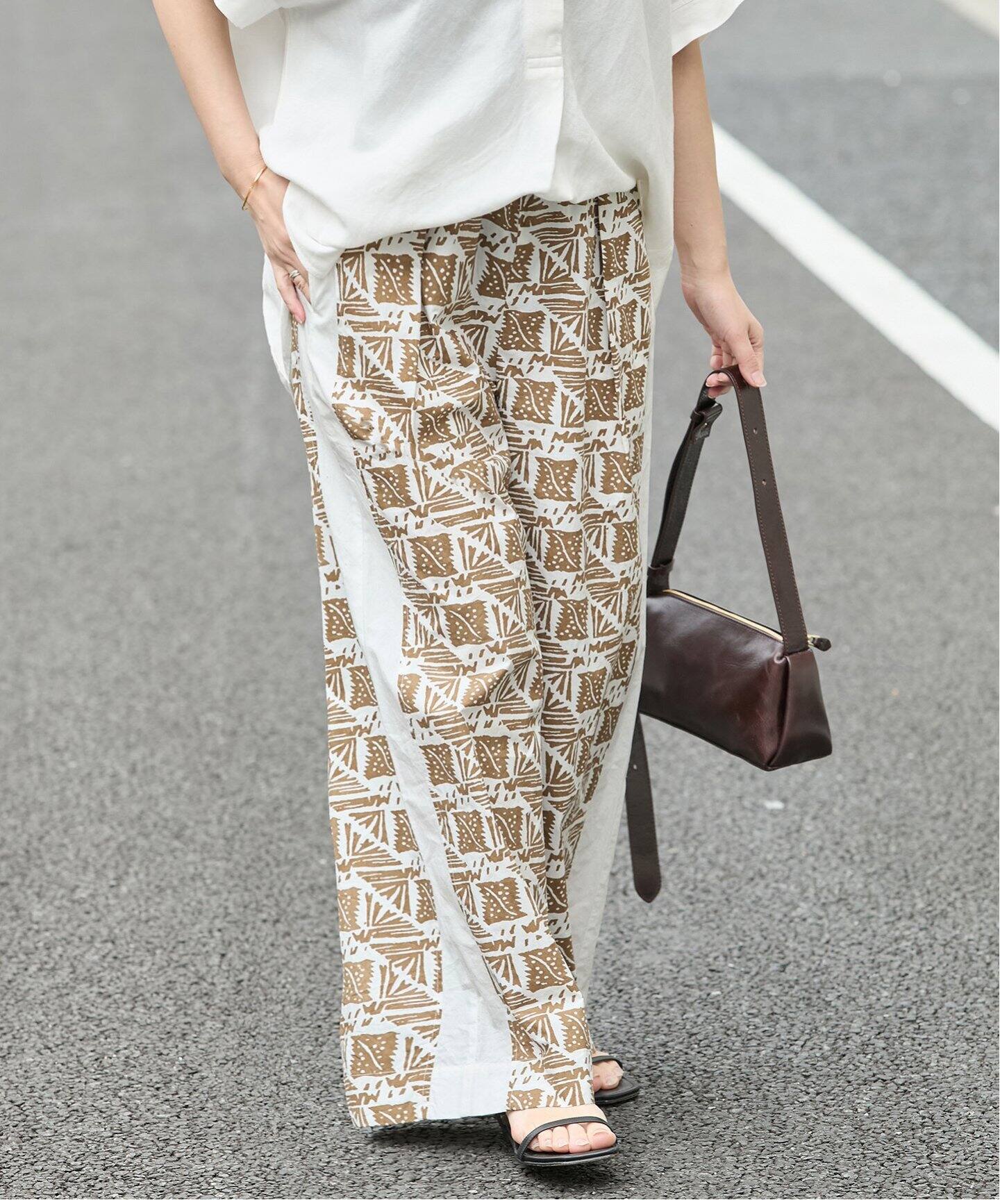 別注【SARA MALLIKA/サラマリカ】COTTON POPLIN PRINT PANTS（その他 