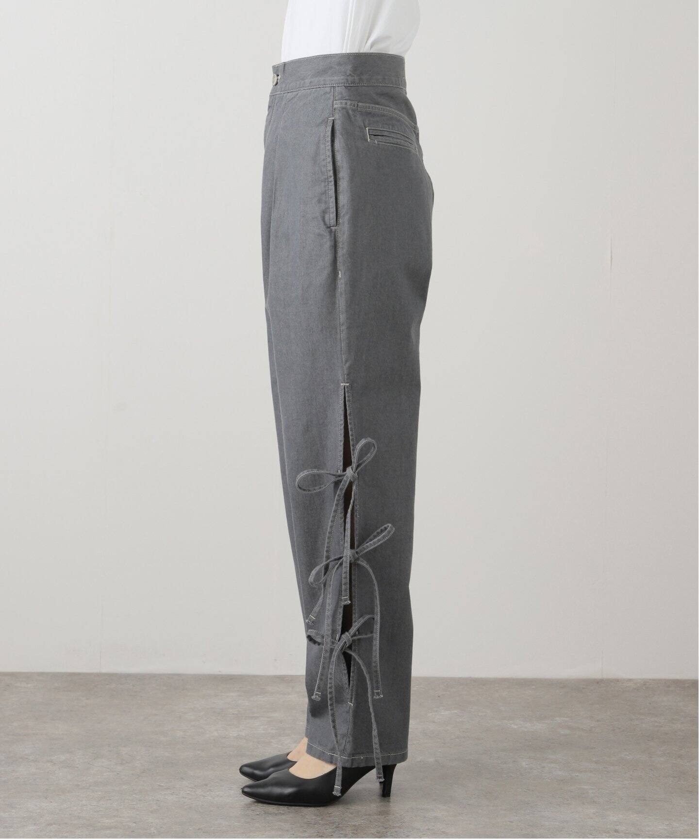 LIVINGTONE/リヴィントーン】 JAZ Side slit with bow（デニム