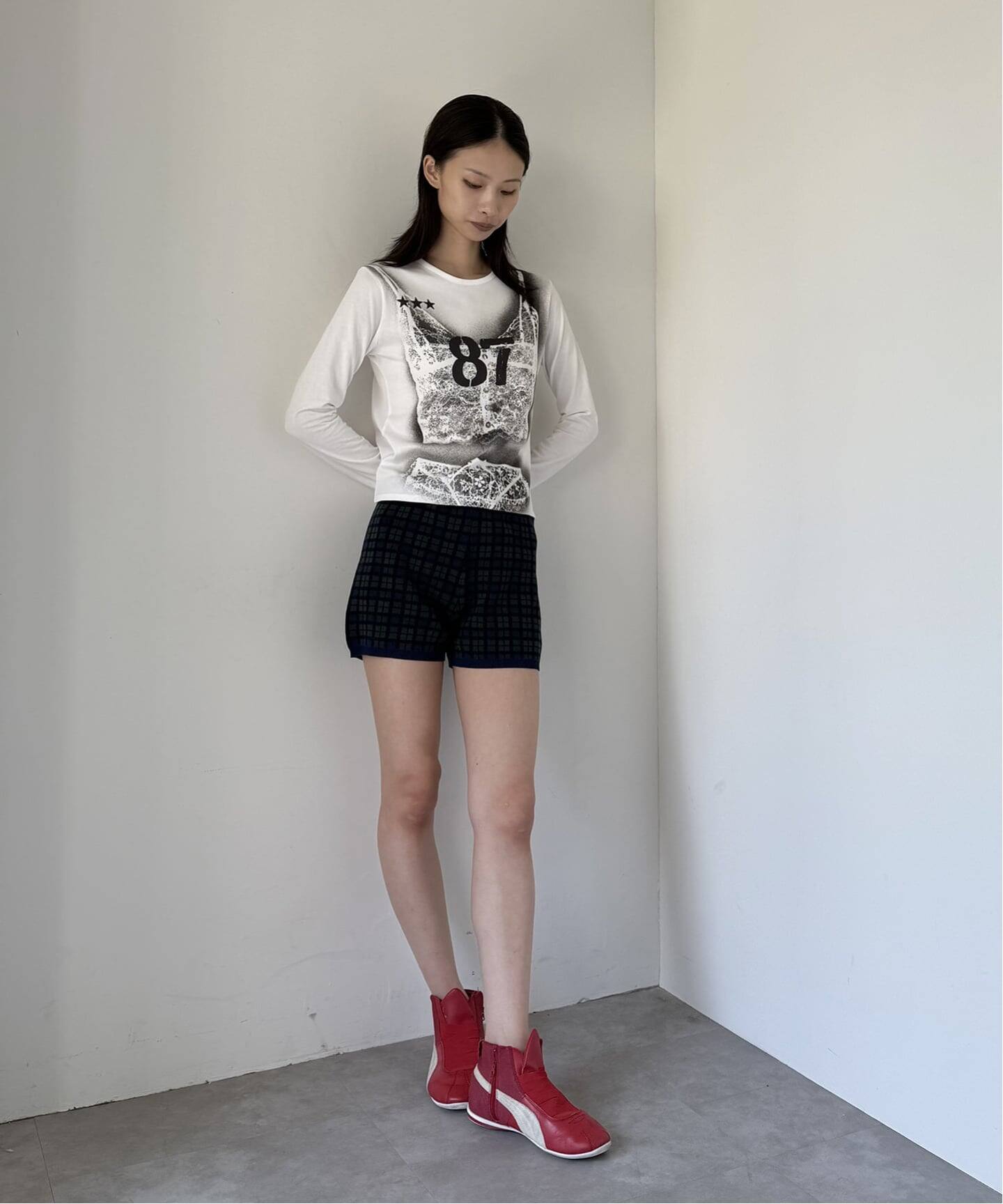 ジャカードニットショートパンツ（ショート・ハーフパンツ
