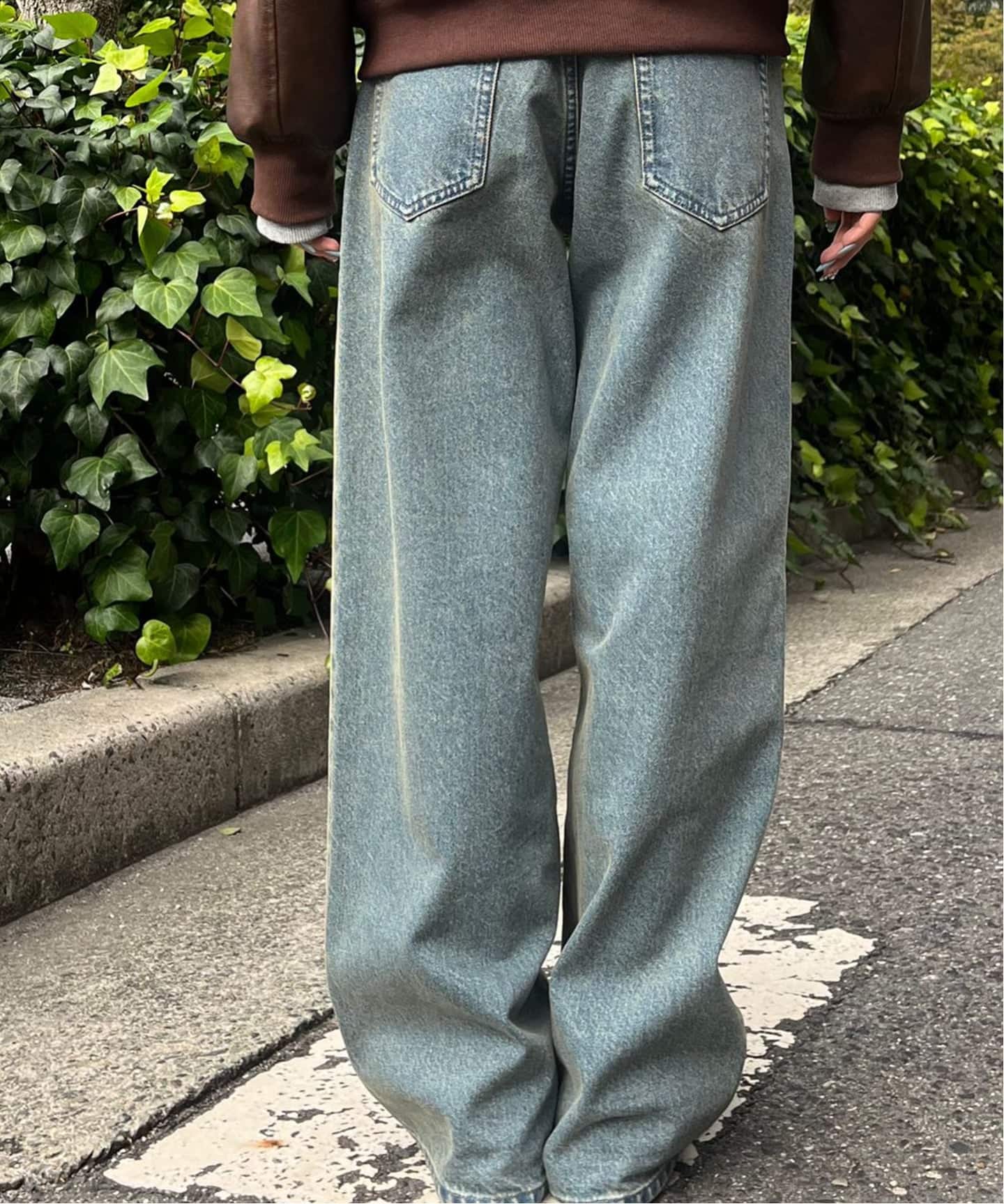 ベルトデザインデニムパンツ（デニムパンツ・ジーンズ）｜Oriens