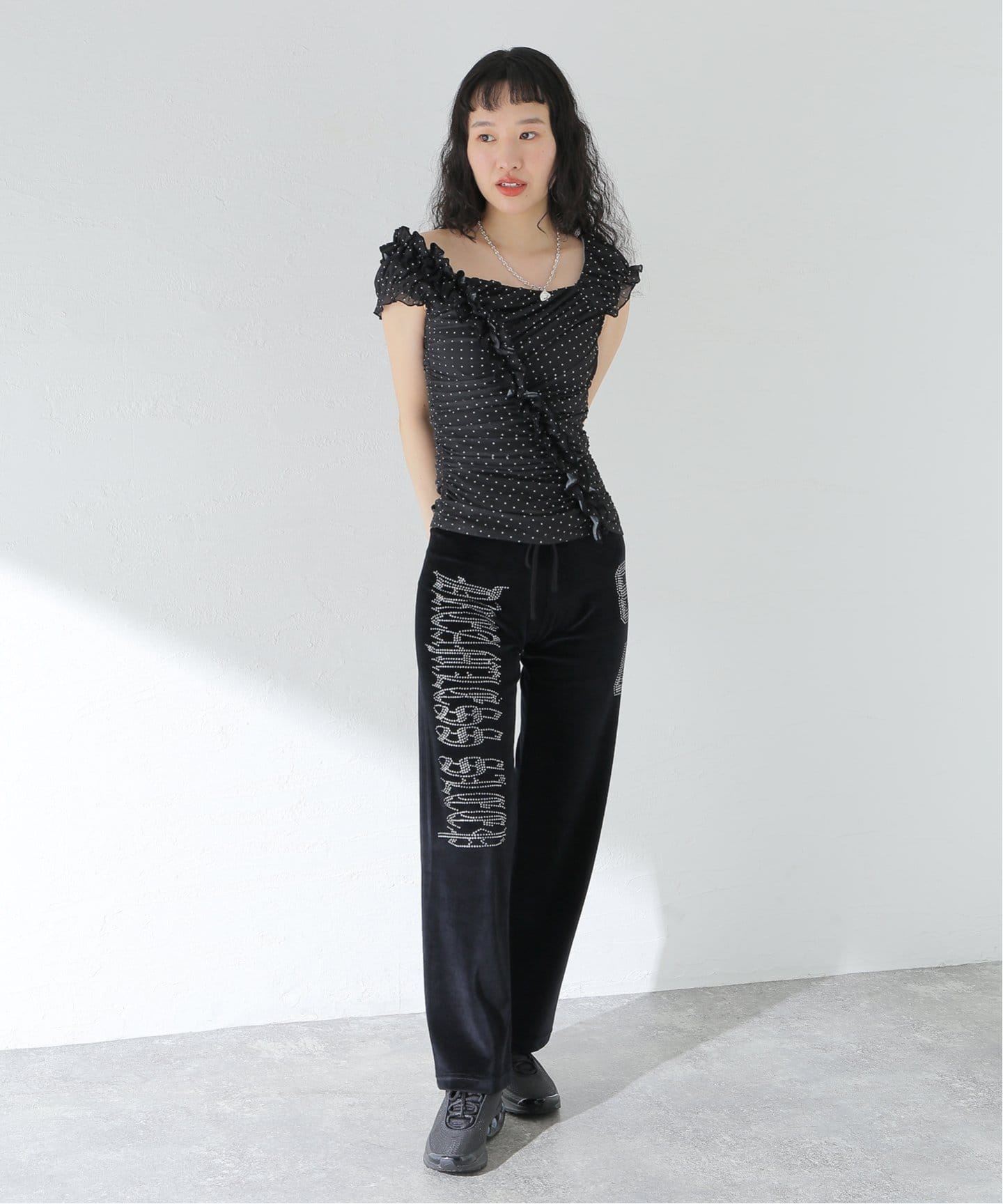 アシュリーウィリアムズ 19AW レオパードパターンフェイクファーパンツ アシュリーウィリアムズ 19AW レオパードパターンフェイクファー