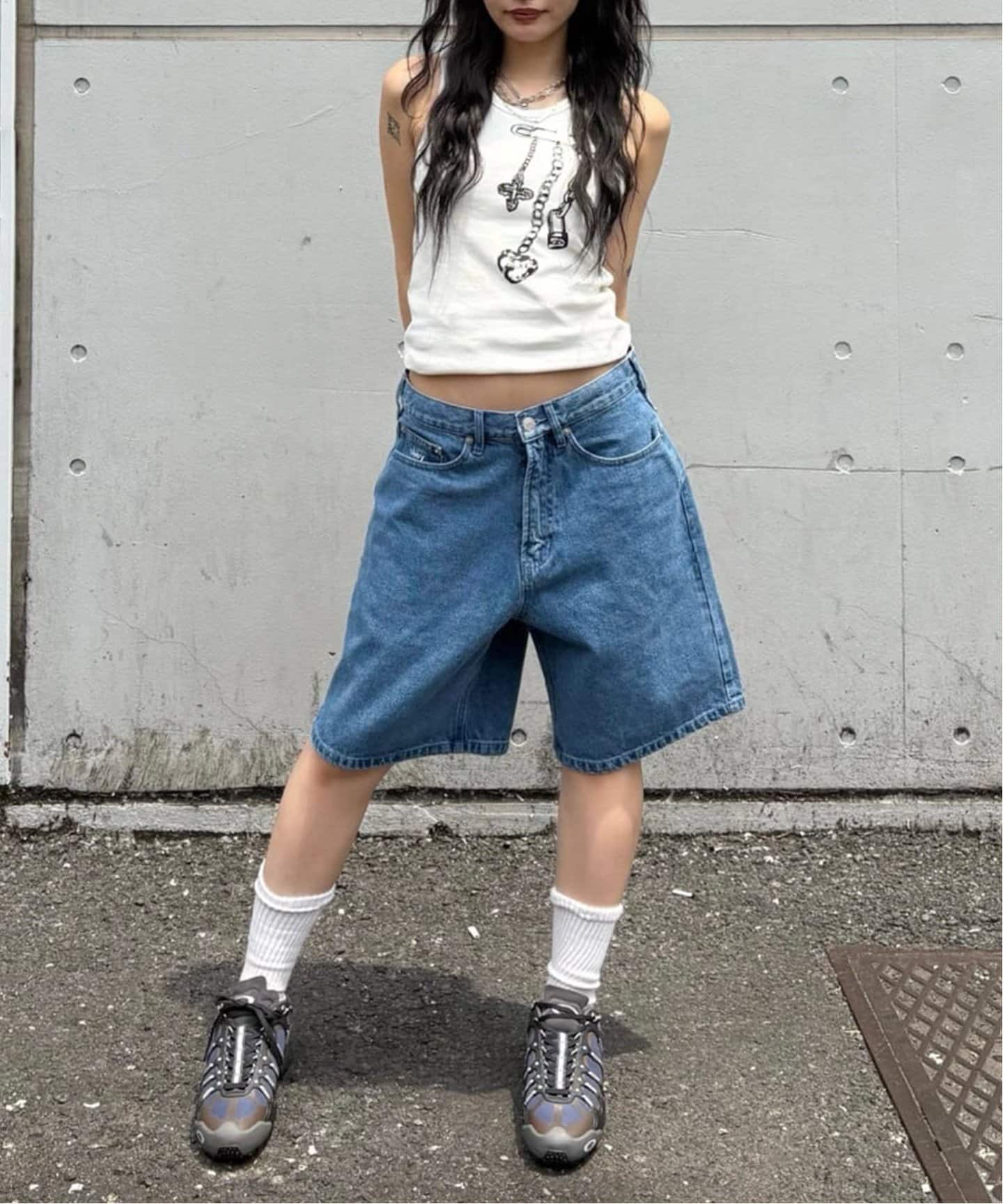 ハーフ・ショートパンツ OBEY SS25 BAGGY DENIM SHORT (172100090 LIN) OBEY / オベイ】BIGWIG BAGGY DENIM 172100090-25U（ショート