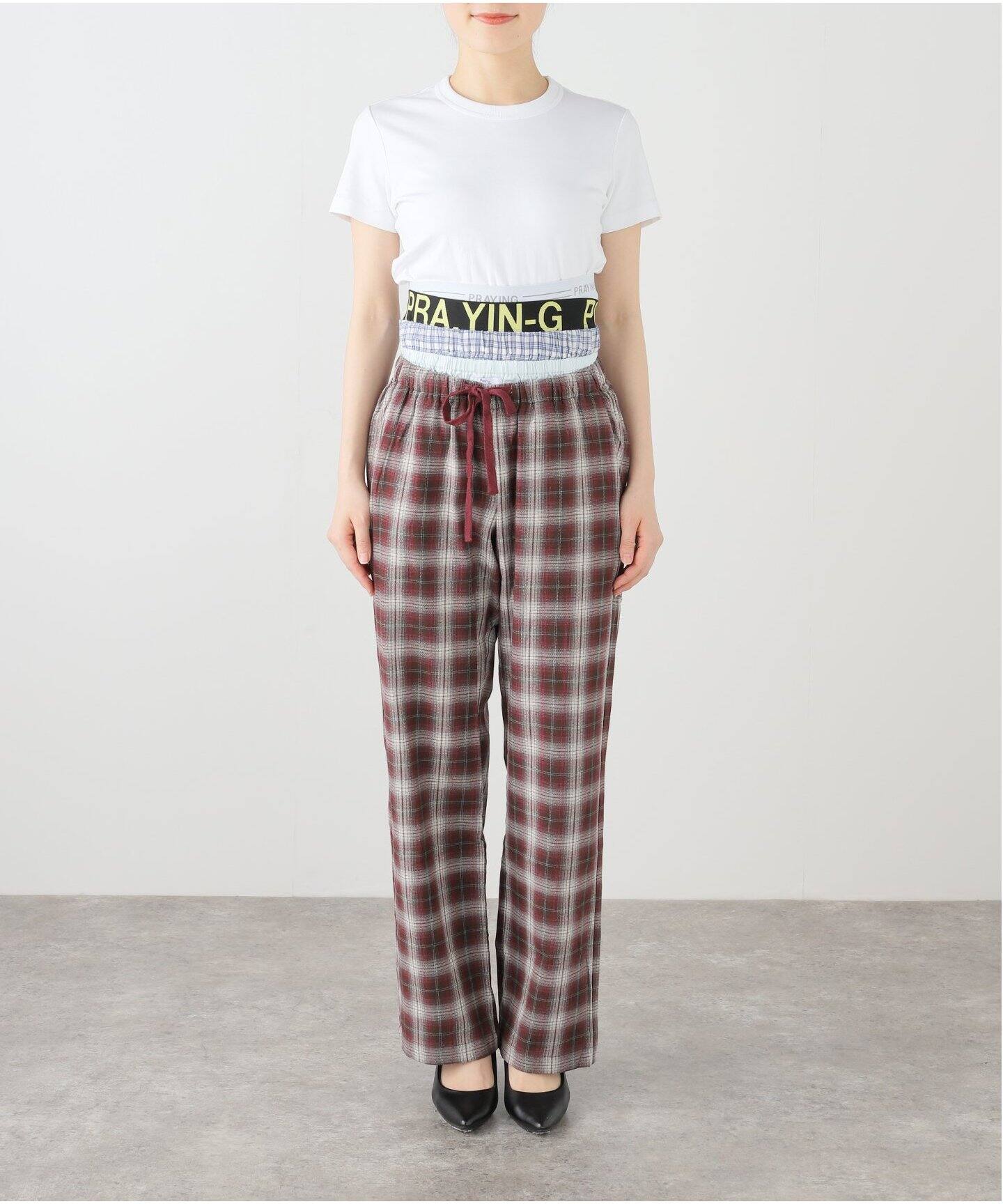 Praying/プレイング】 Underwear Sweats Plaid PRAY240 07- GREY 