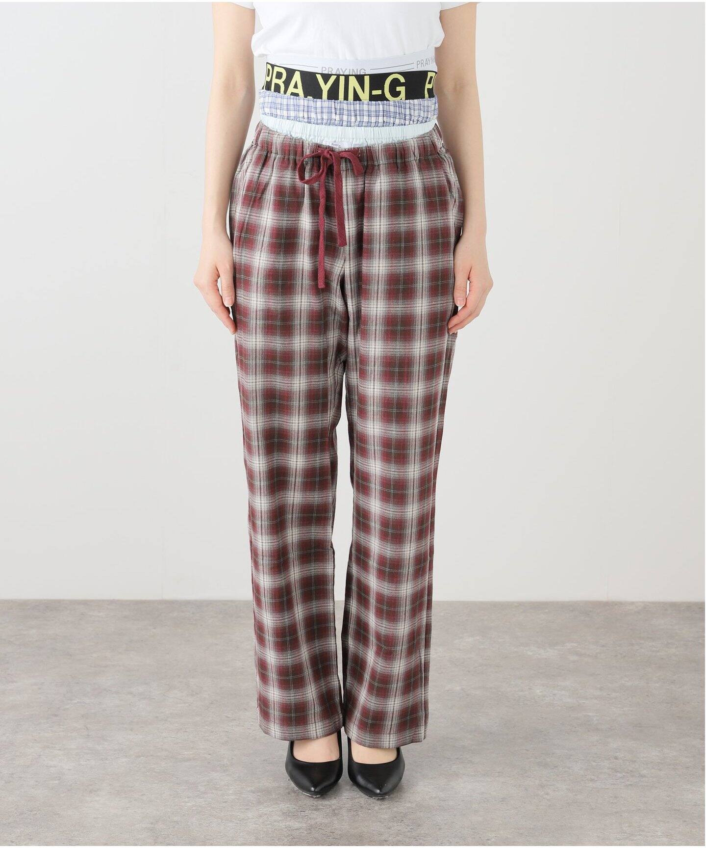 完売アイテム:Praying underwear sweats plaid
