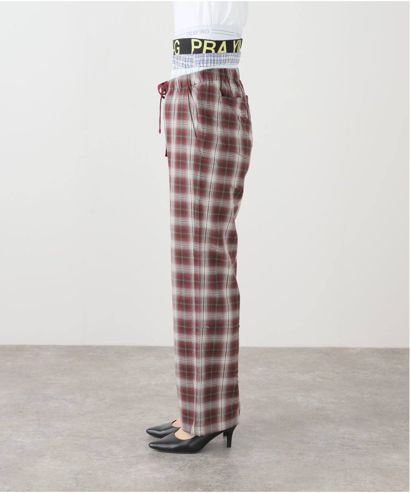 Praying/プレイング】 Underwear Sweats Plaid PRAY240 07- GREY 