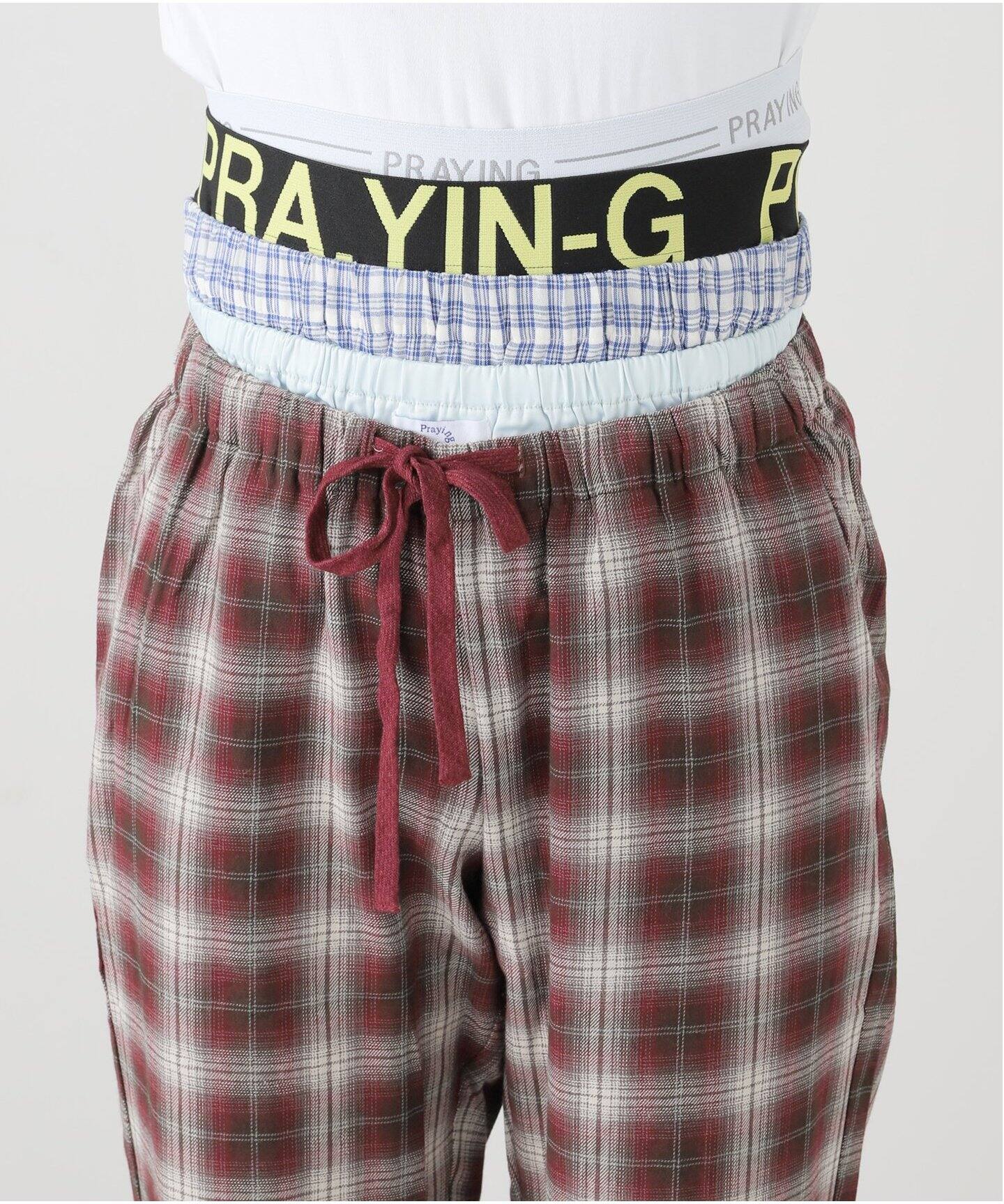 完売アイテム:Praying underwear sweats plaid Praying underwear sweats plaid