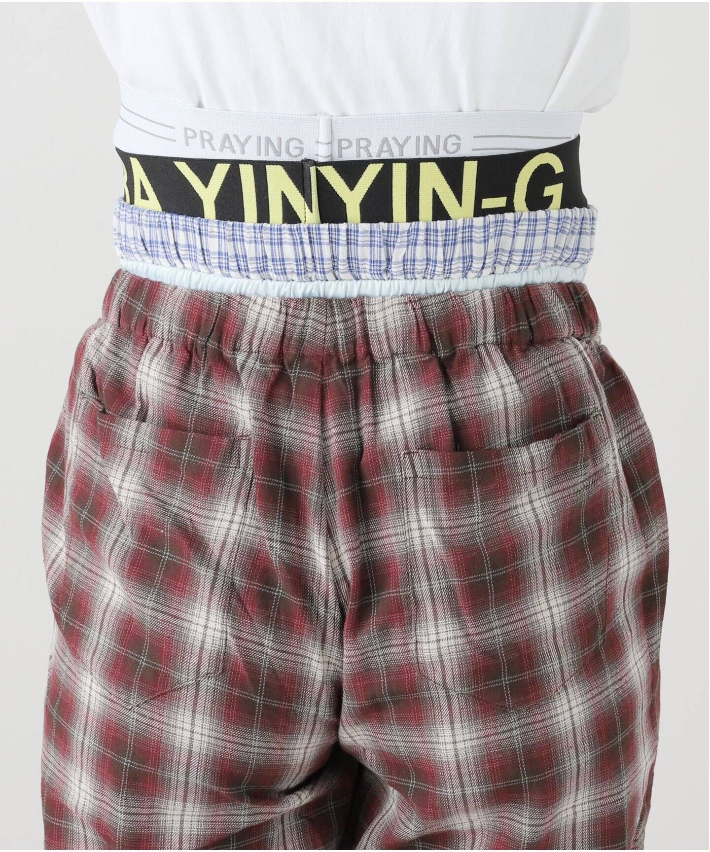 Praying/プレイング】 Underwear Sweats Plaid PRAY240 07- GREY 