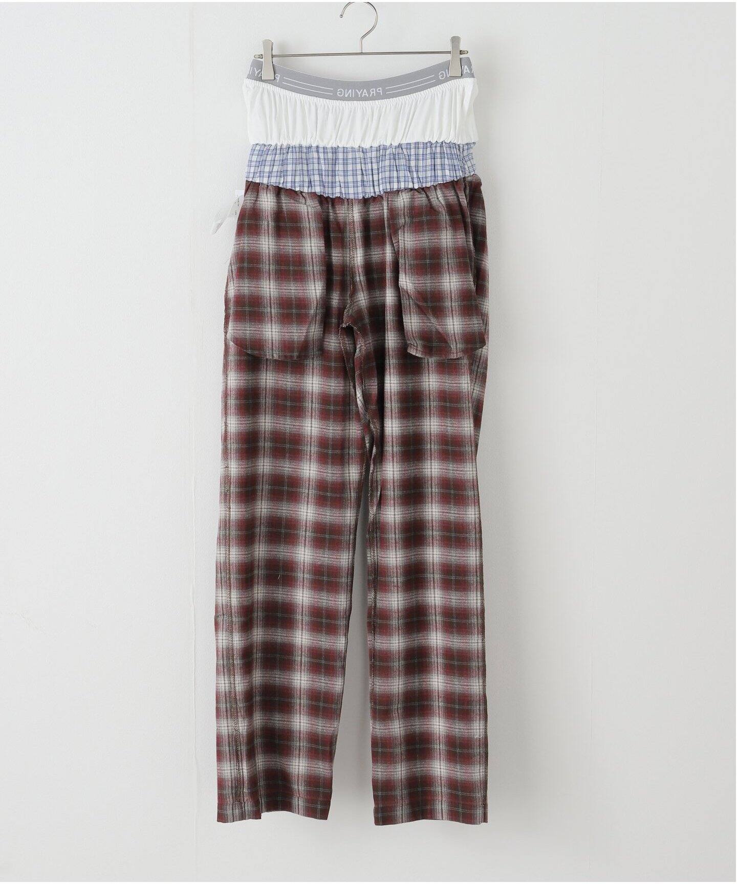 完売アイテム:Praying underwear sweats plaid 完売アイテム:Praying underwear sweats plaid